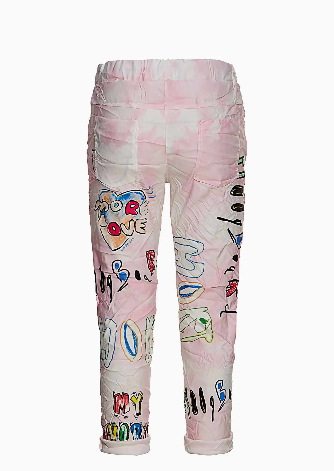 Joggpants gemustert, mandelblüte
