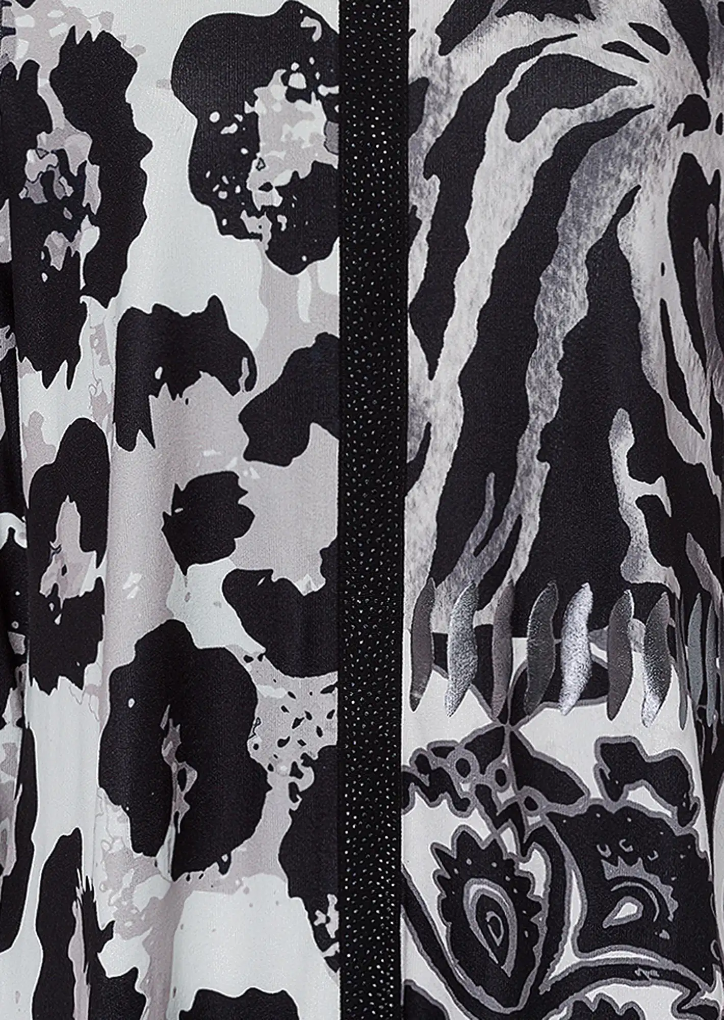 Shirt 'Ornamente', schwarz-grau