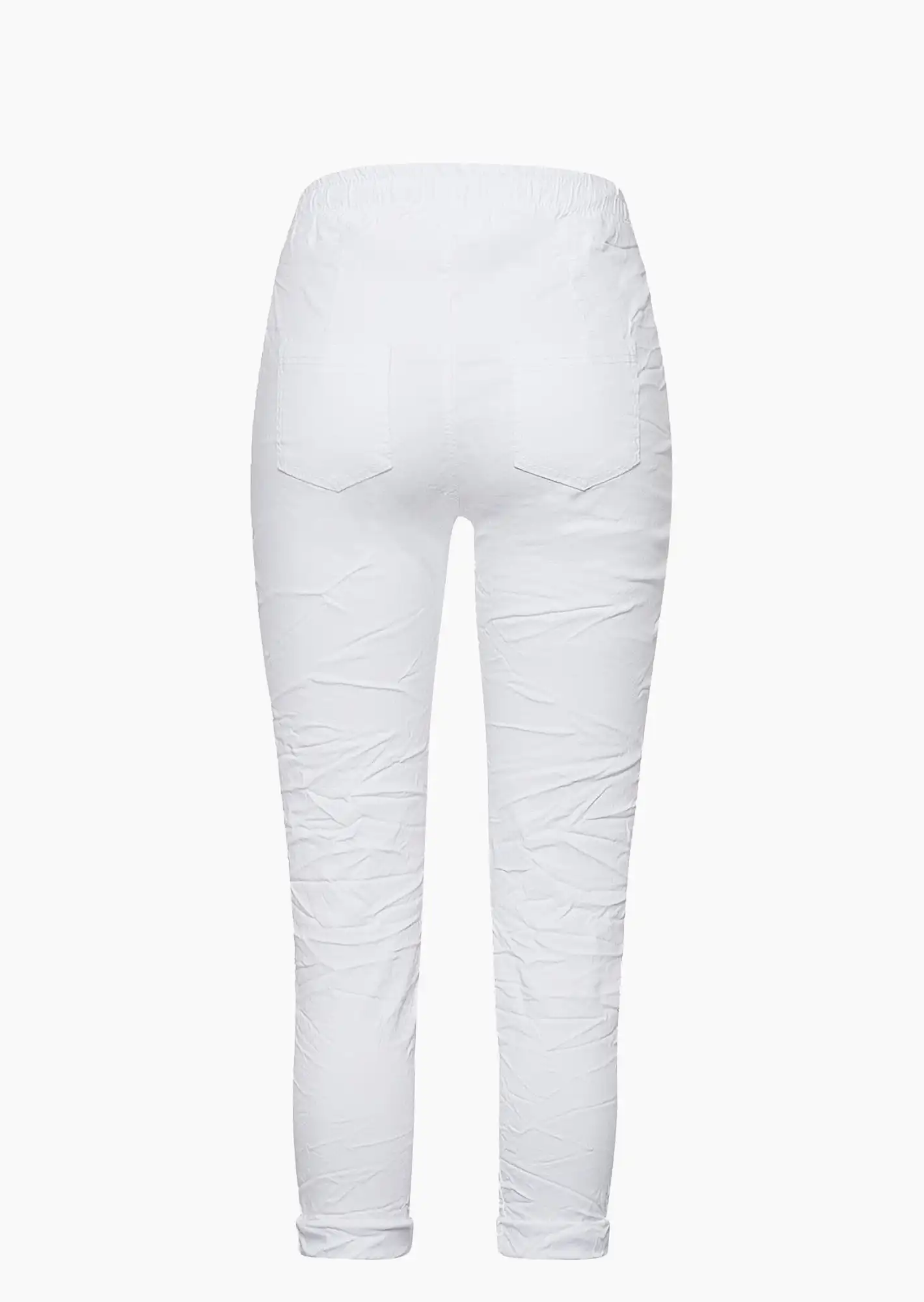 Joggpants mit Knöpfen, weiß