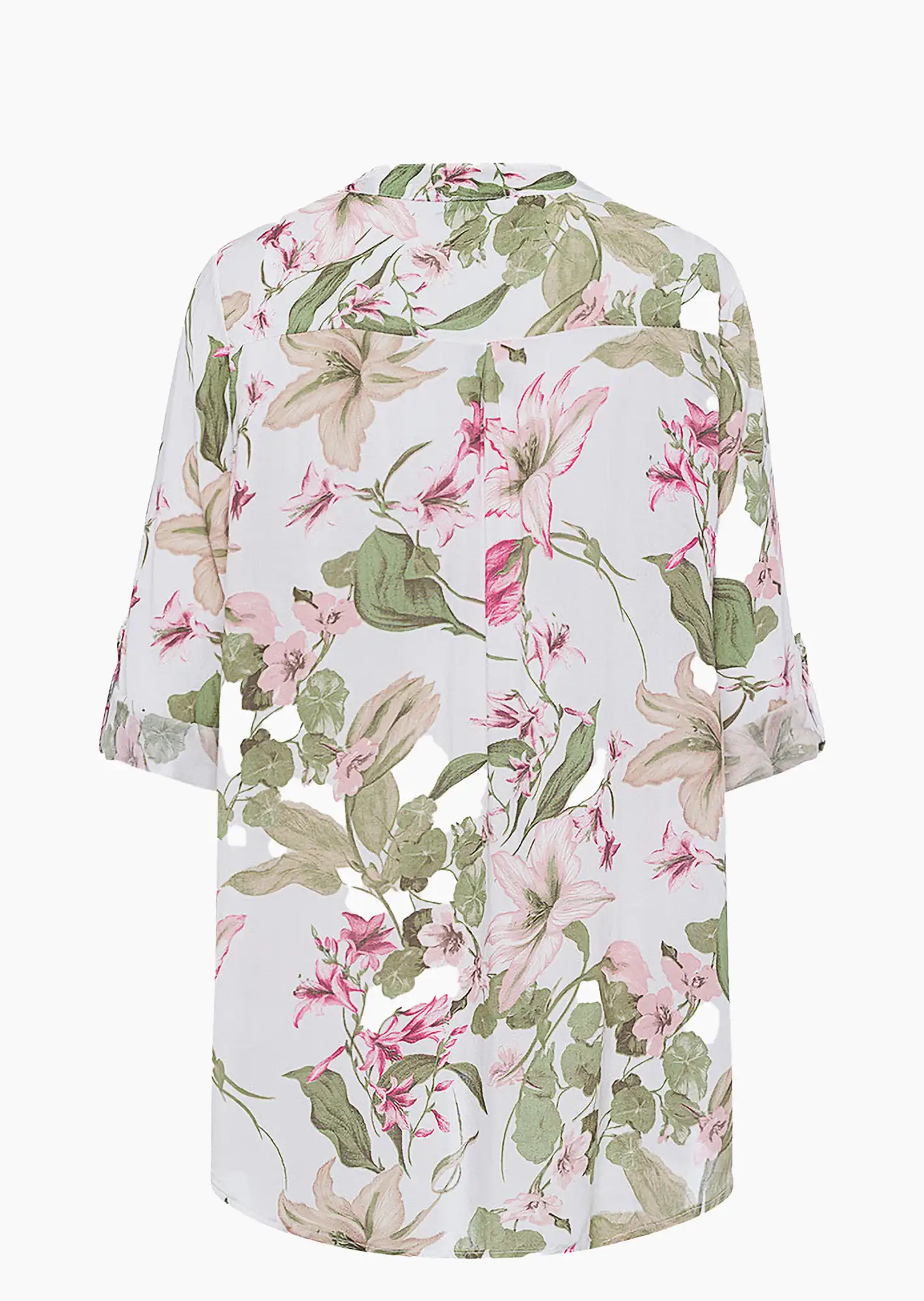 Bluse 'Flower', weiß