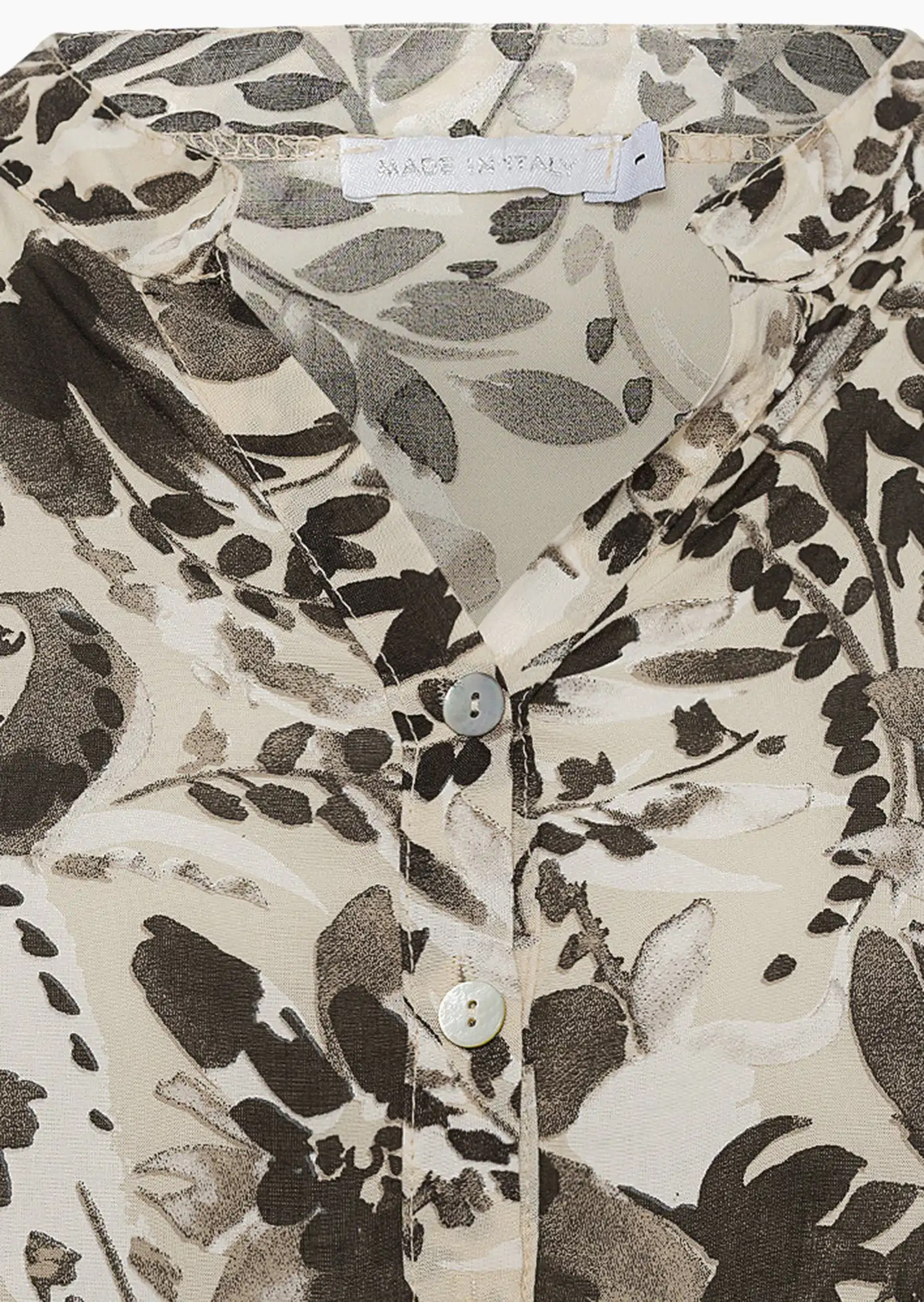 Bluse im Alloverprint, crema
