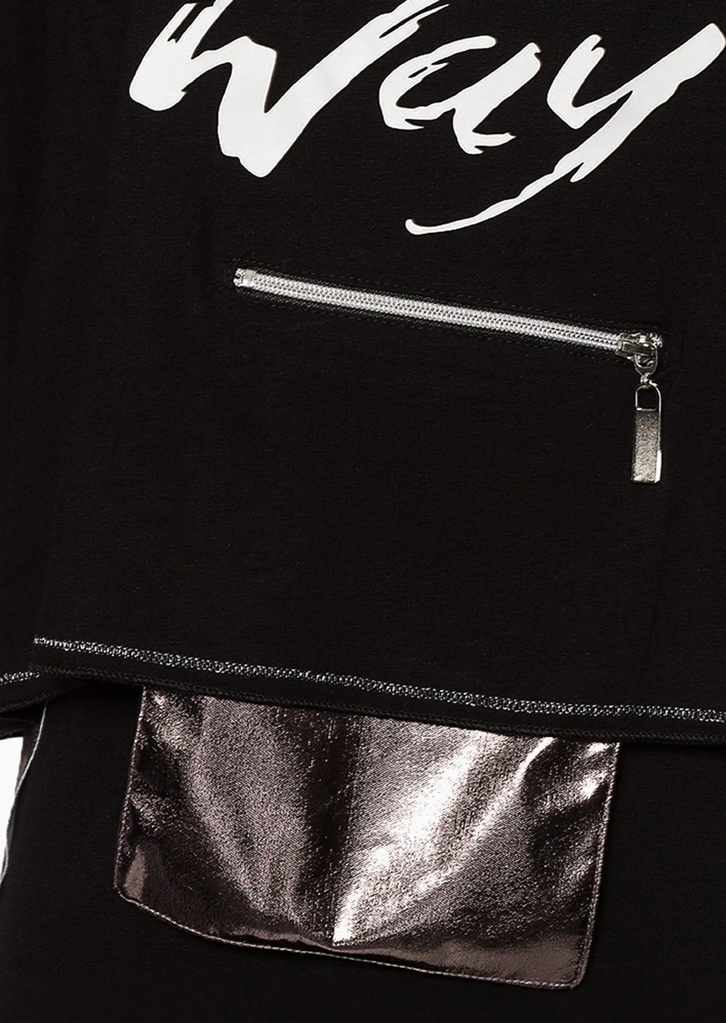 2 in 1 Shirt im Layering-Look, schwarz