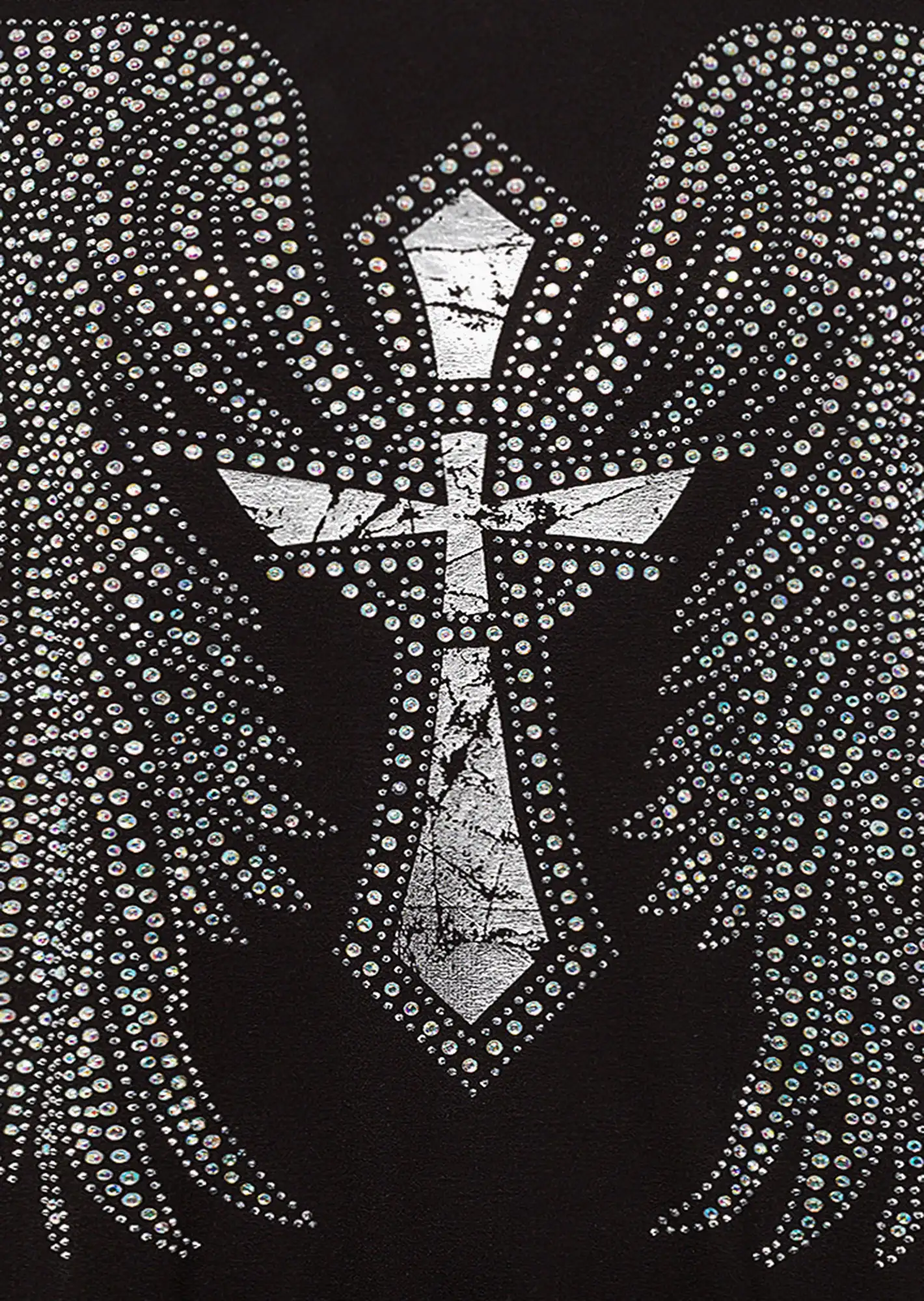 Shirt 'Flügel', schwarz