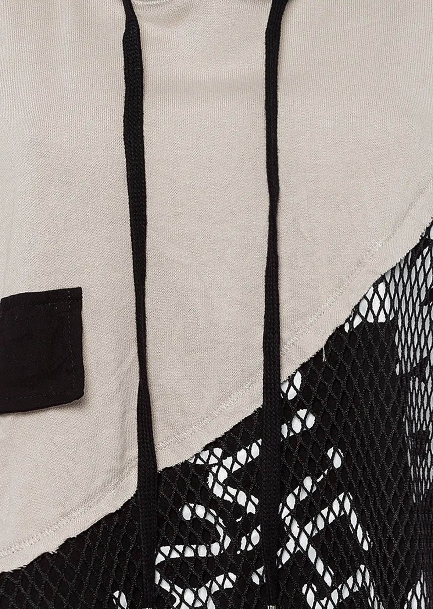 Sweatshirt 'Asymmetrie', kitt-schwarz