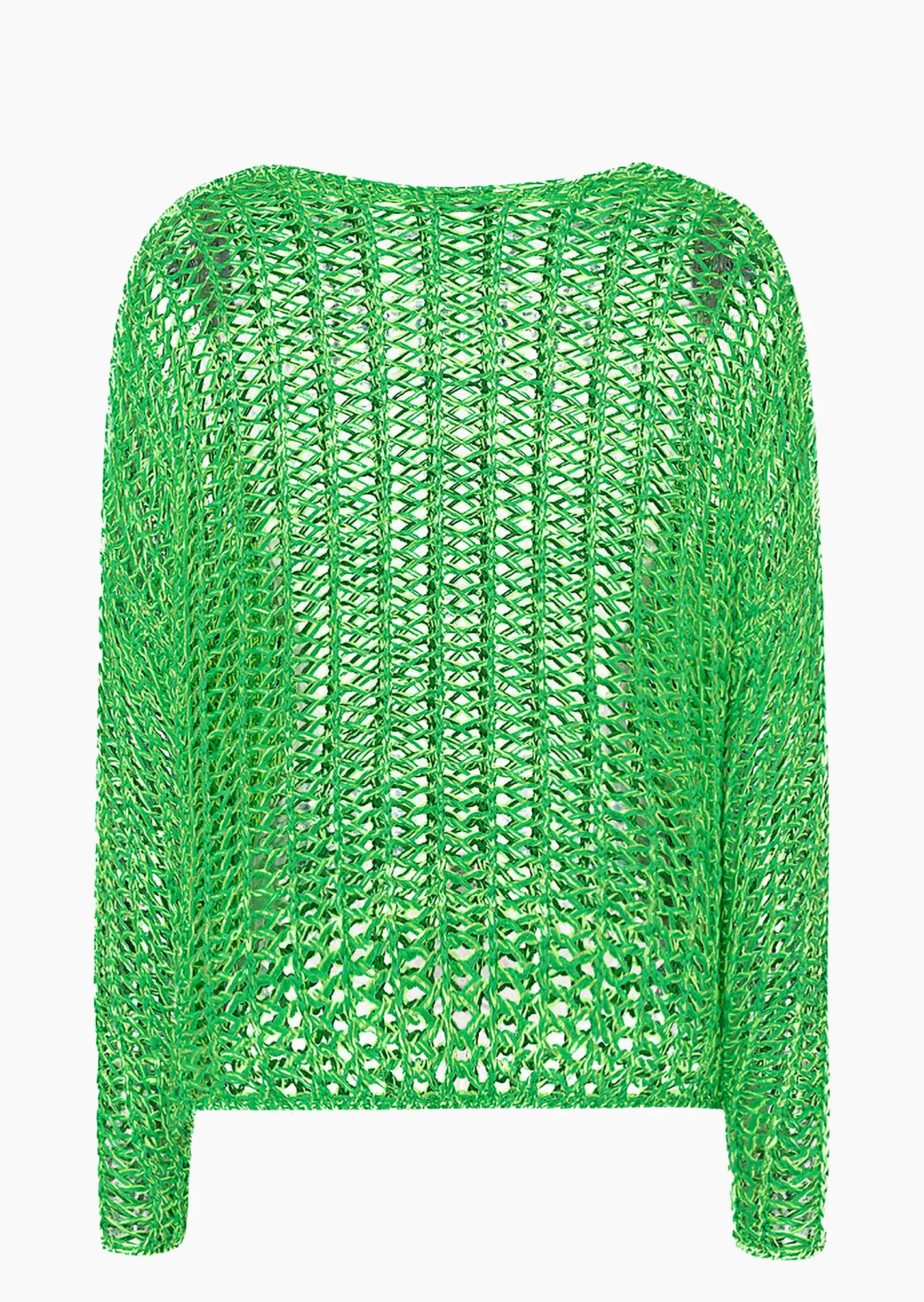 Pullover im Lochstrick, grün