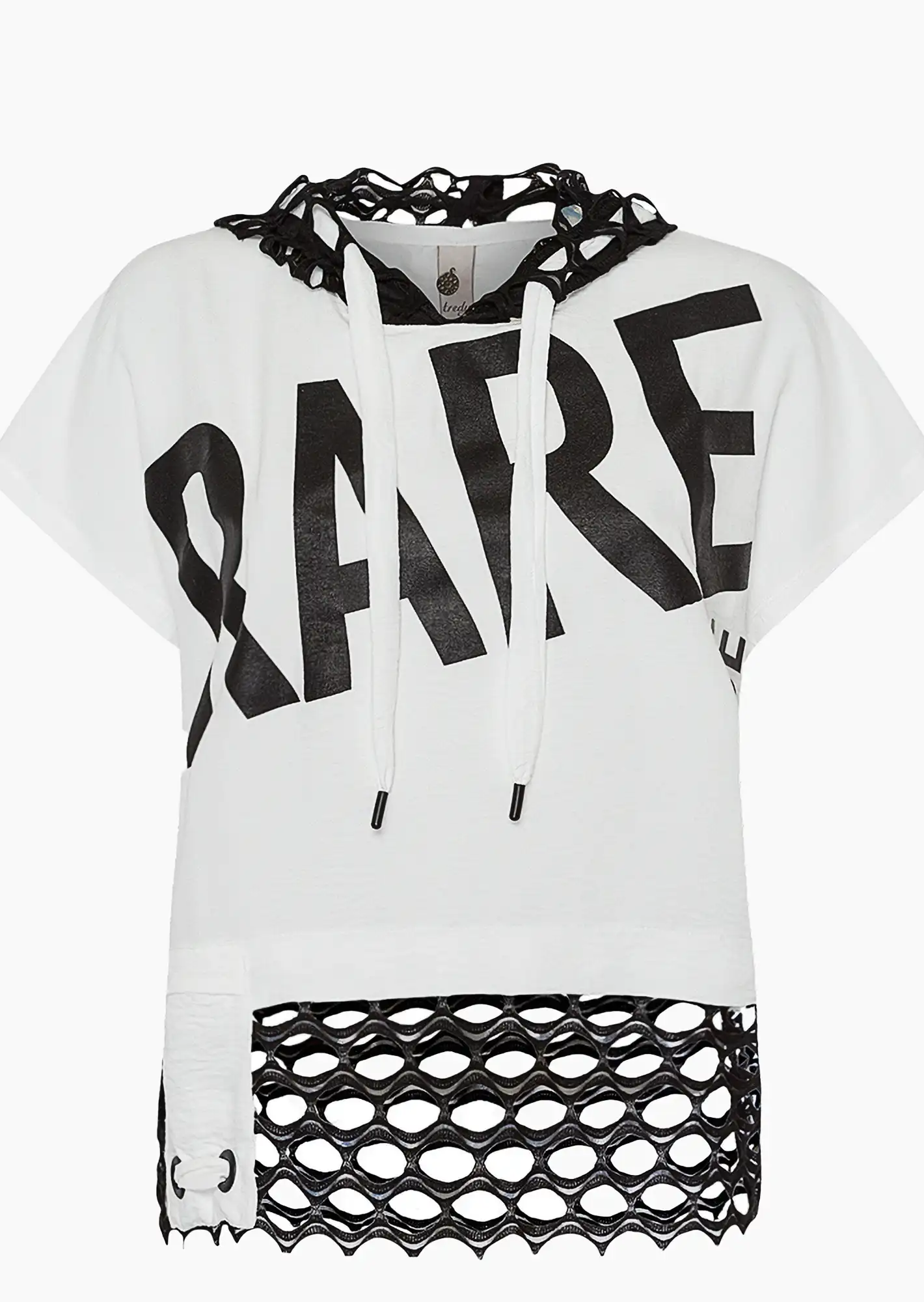 Blusenshirt 'Rare', offwhite-schwarz