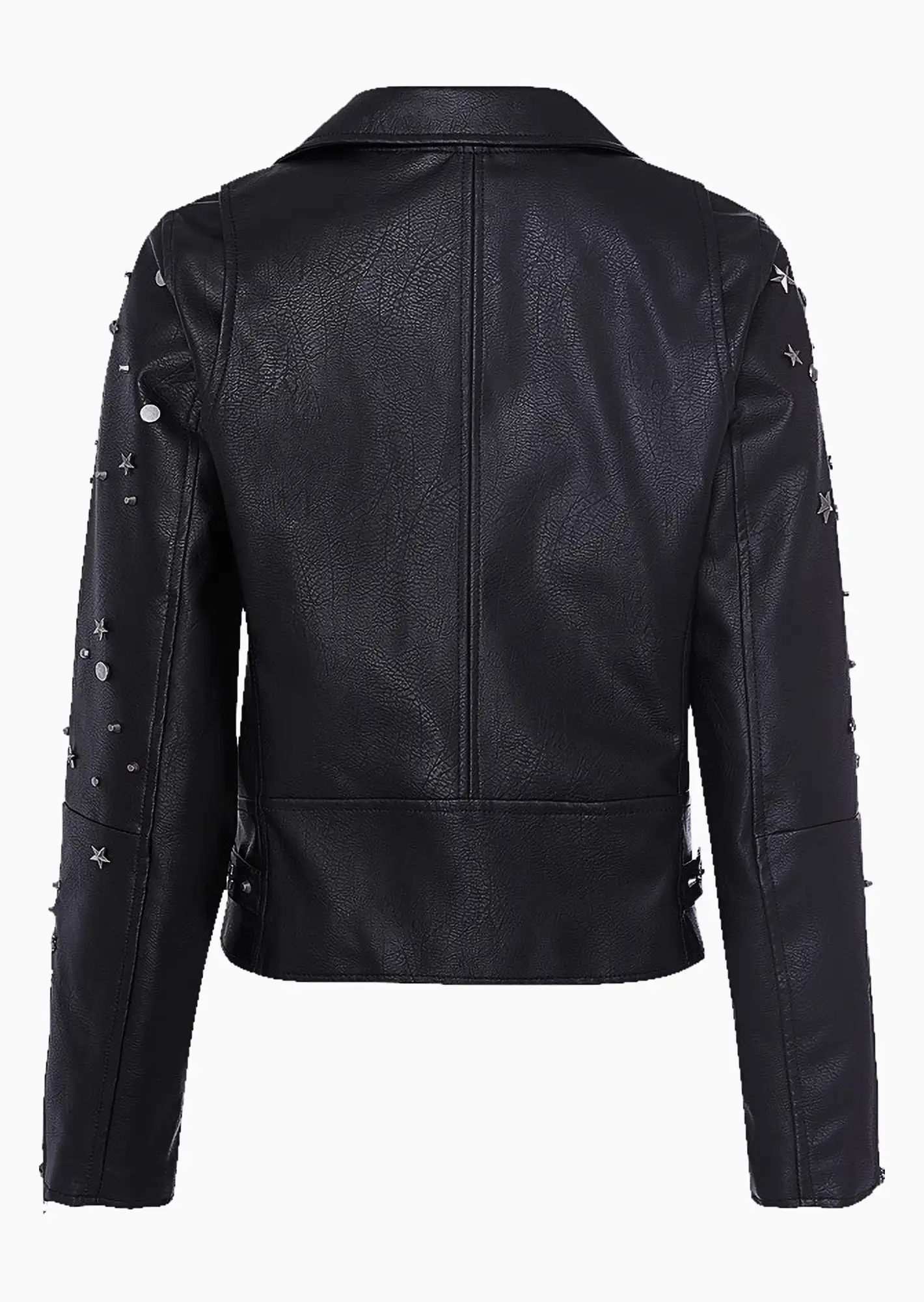 Jacke in Leder-Optik, schwarz