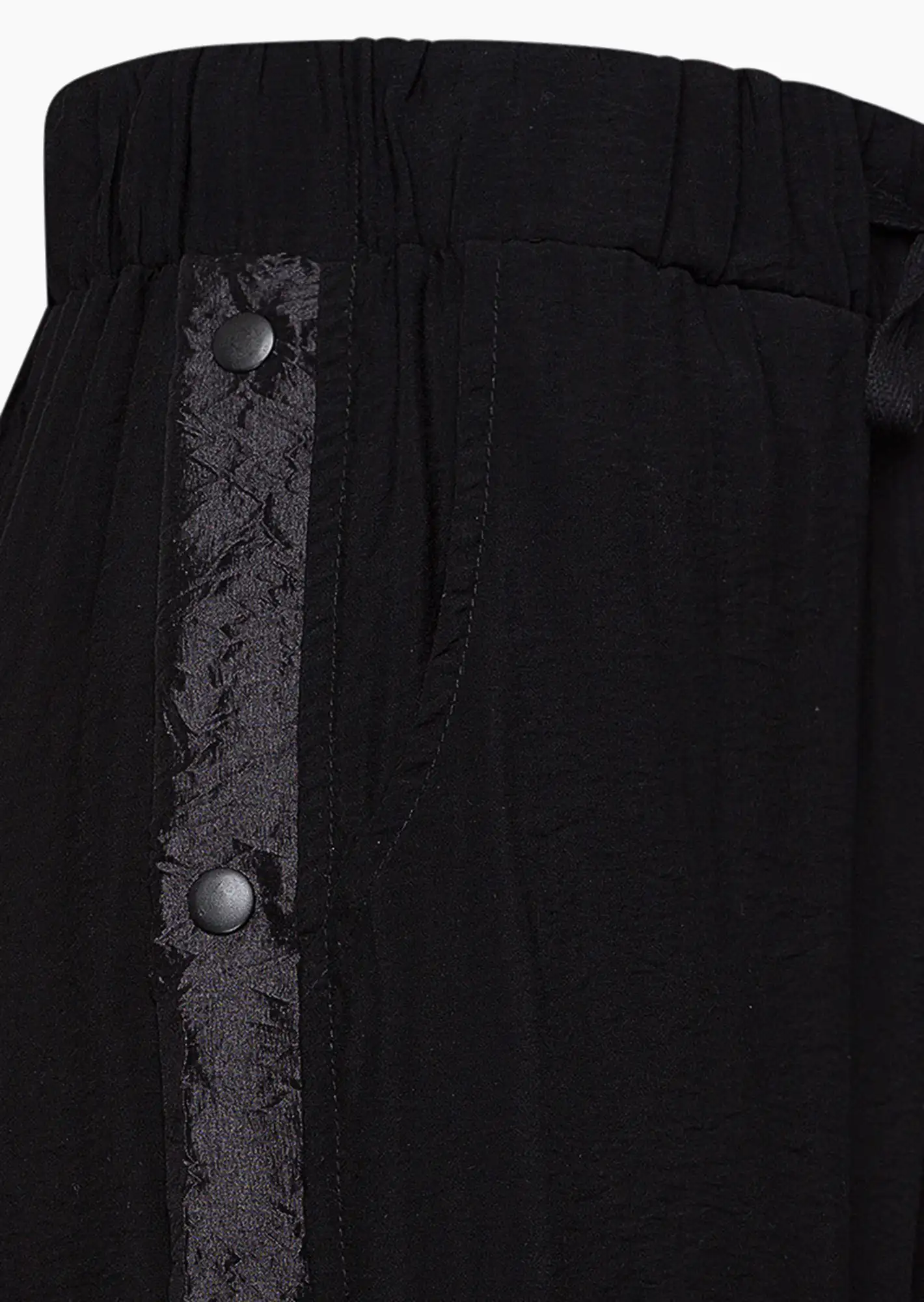 Wide Leg Hose, schwarz