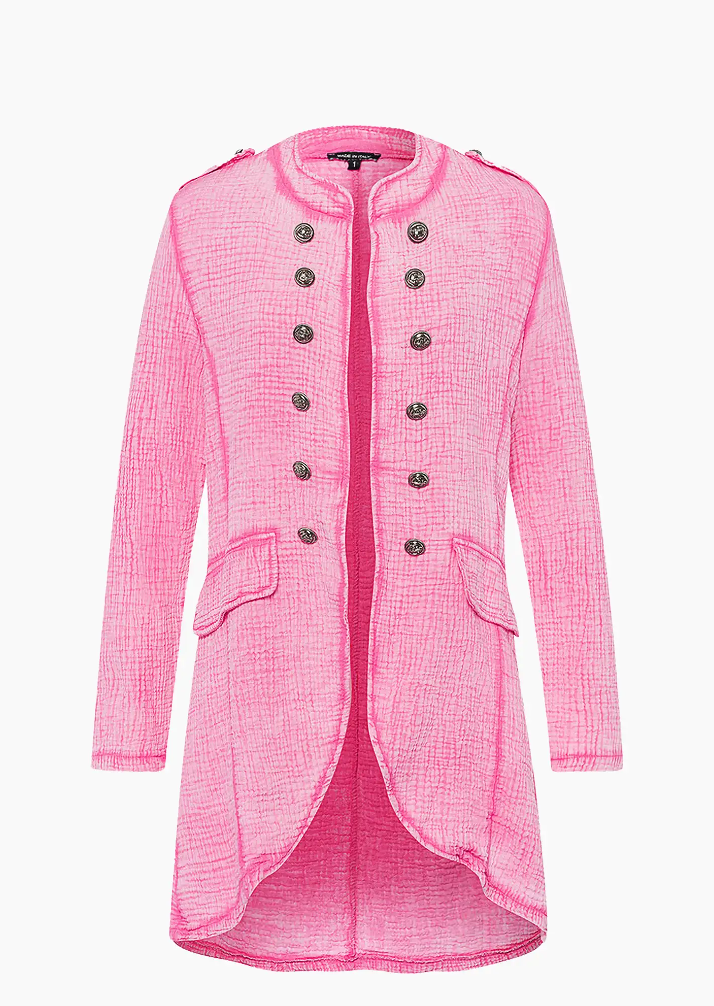 Blazer im Military-Style, pink fluro