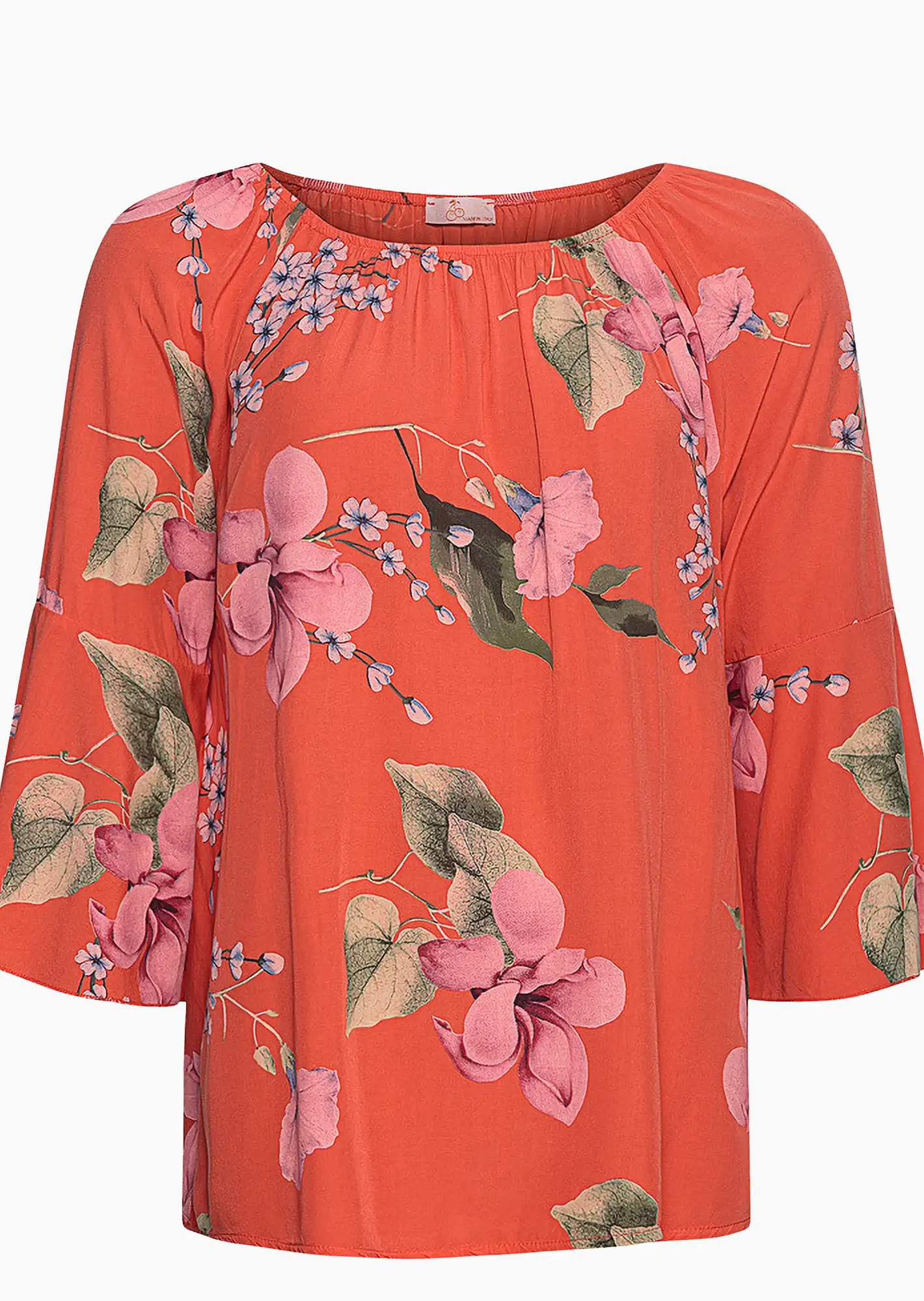 Bluse 'Flower', koralle