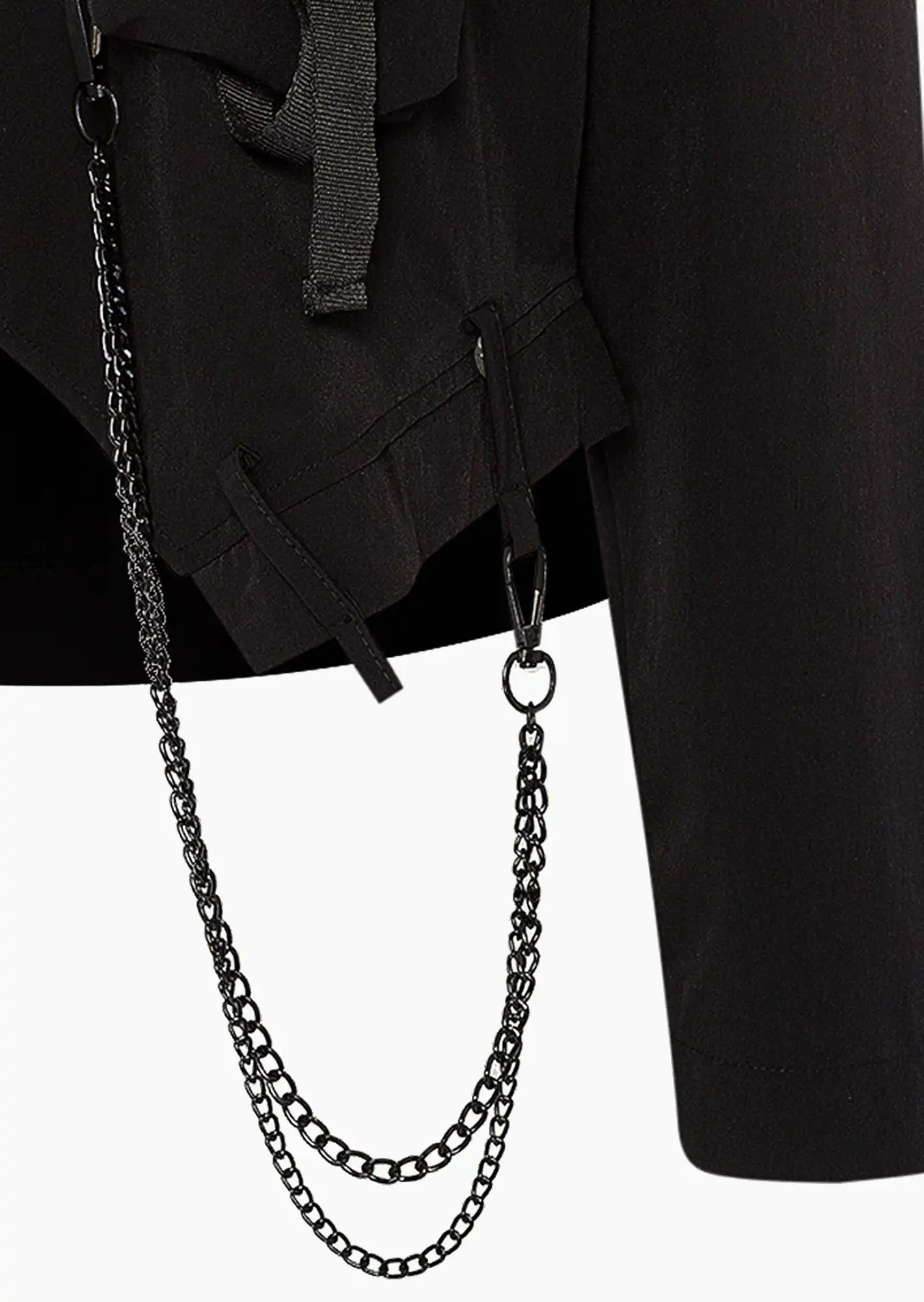 Jacke mit Kette, schwarz