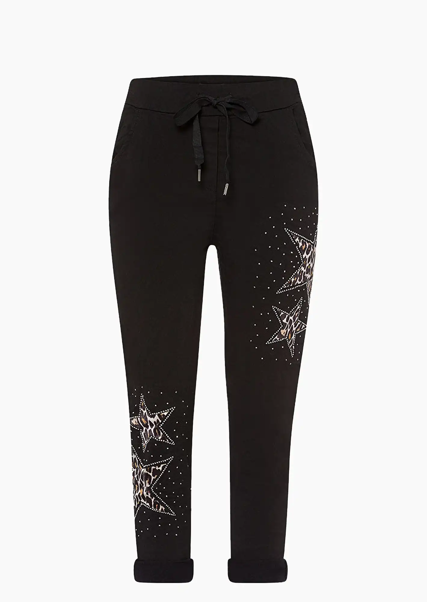 Joggpants 'Stars & Animal', schwarz