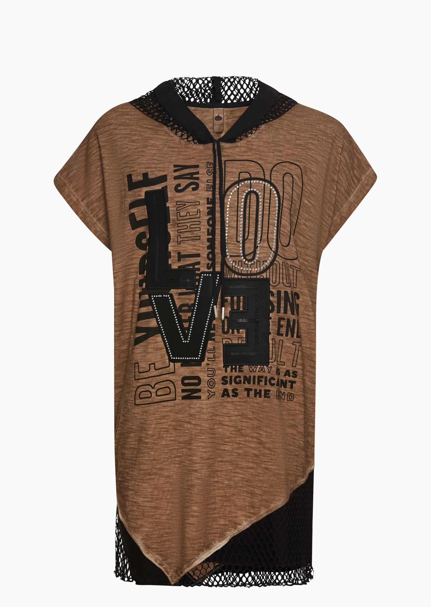 Shirt 'Love', cappuccino