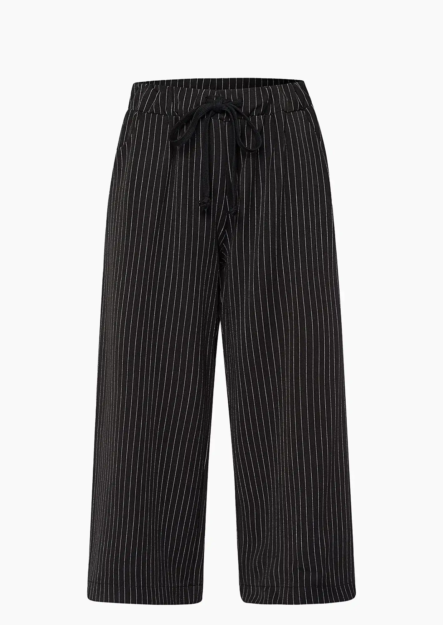 Wide Leg Hose kurz, schwarz