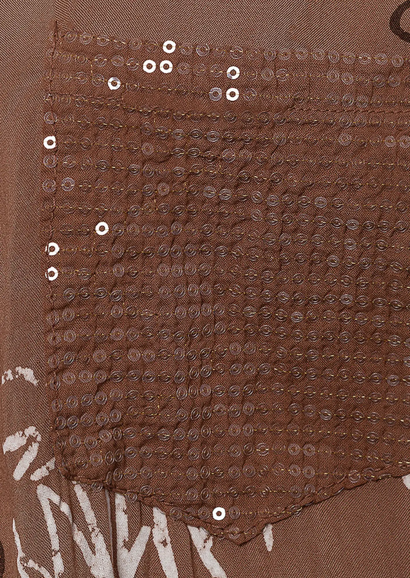 Bluse im Alloverprint, cappuccino