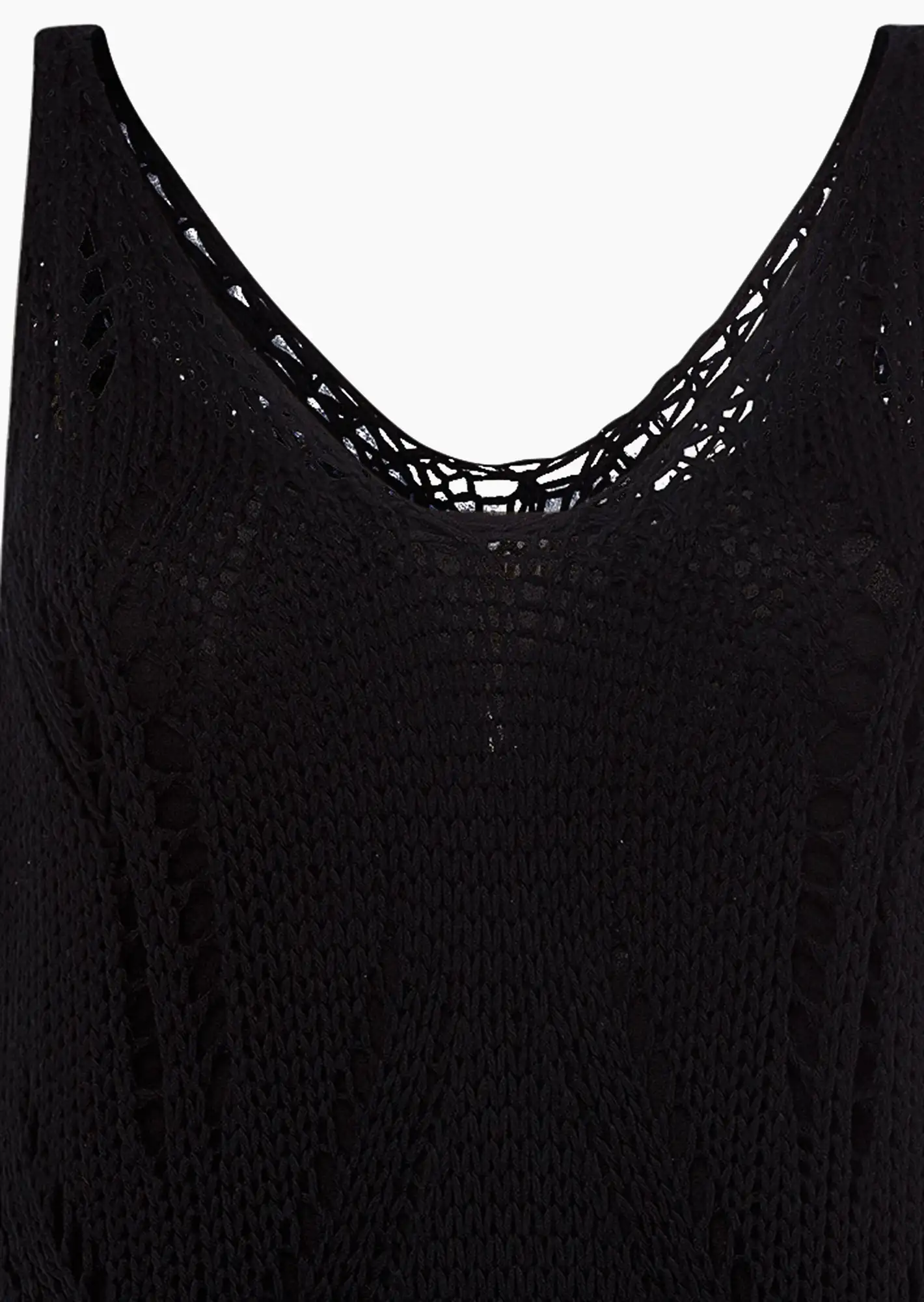 2 in 1 Häkelkleid, schwarz