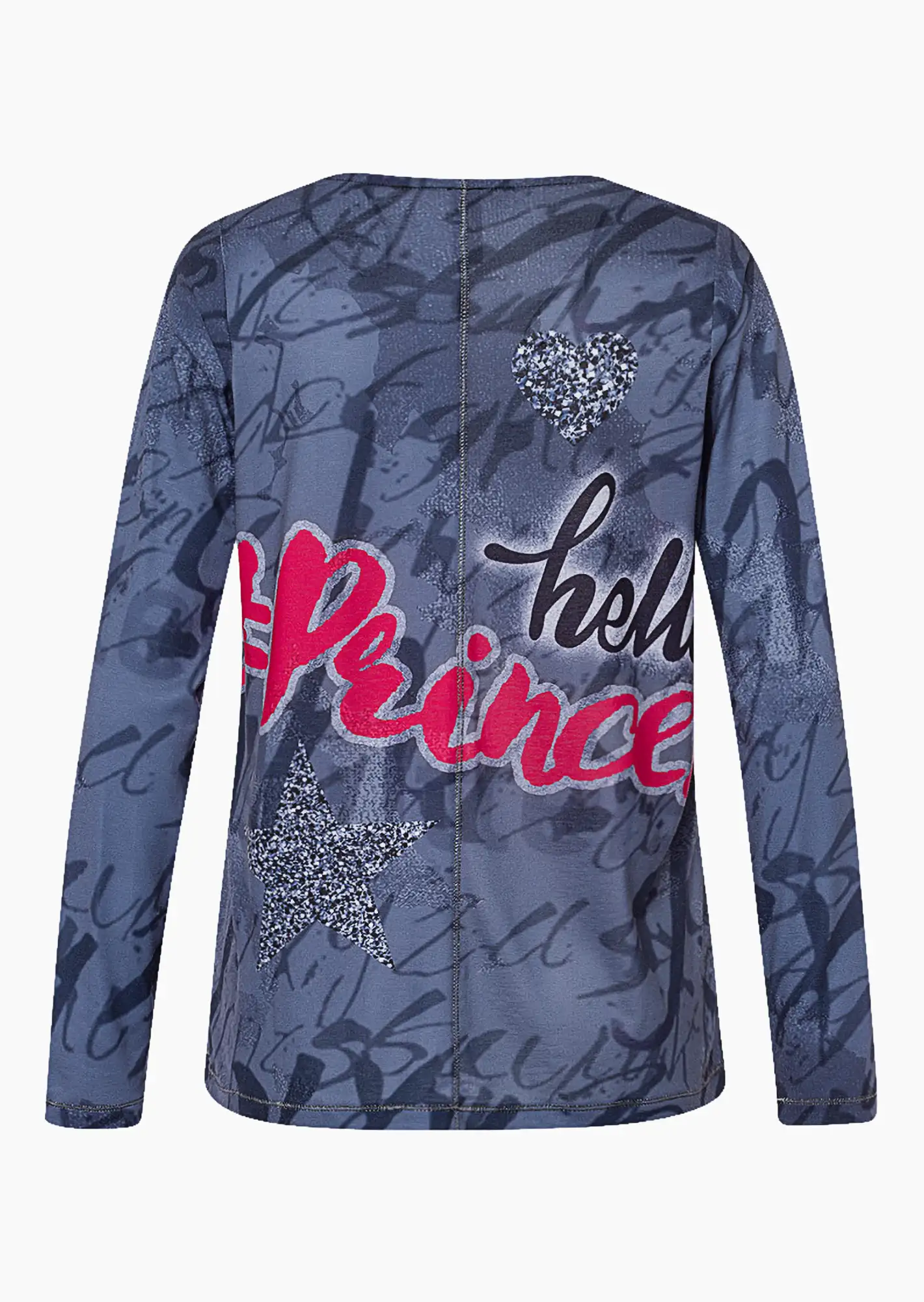 Langarmshirt 'Katze', navy