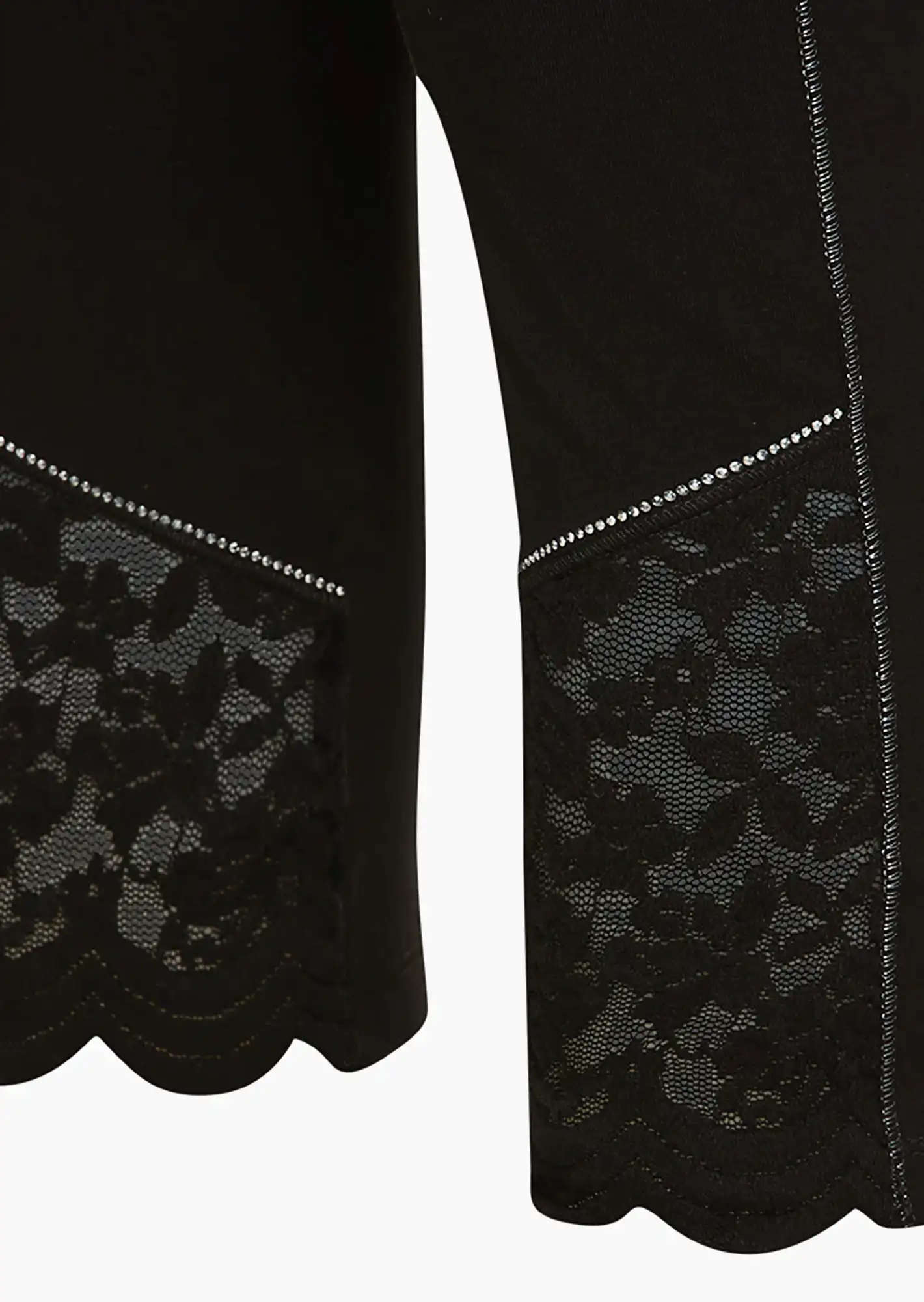 Leggings mit Spitze, schwarz