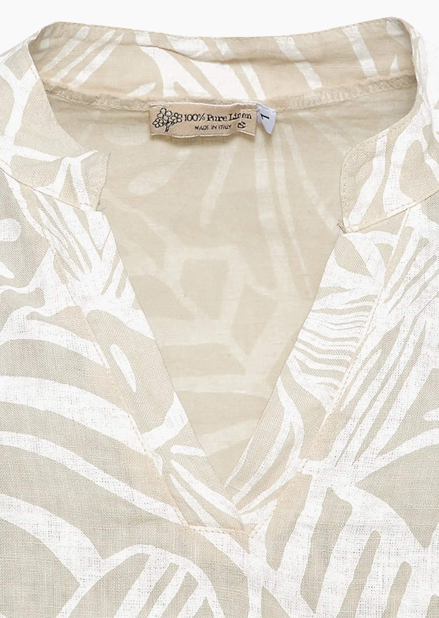 Kleid aus Leinen, sand