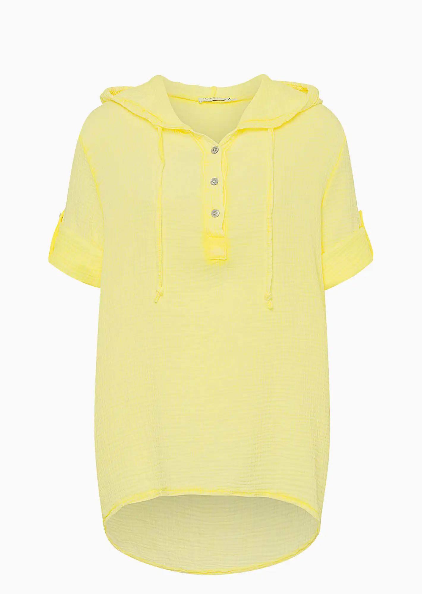 Musselin-Bluse, butter yellow