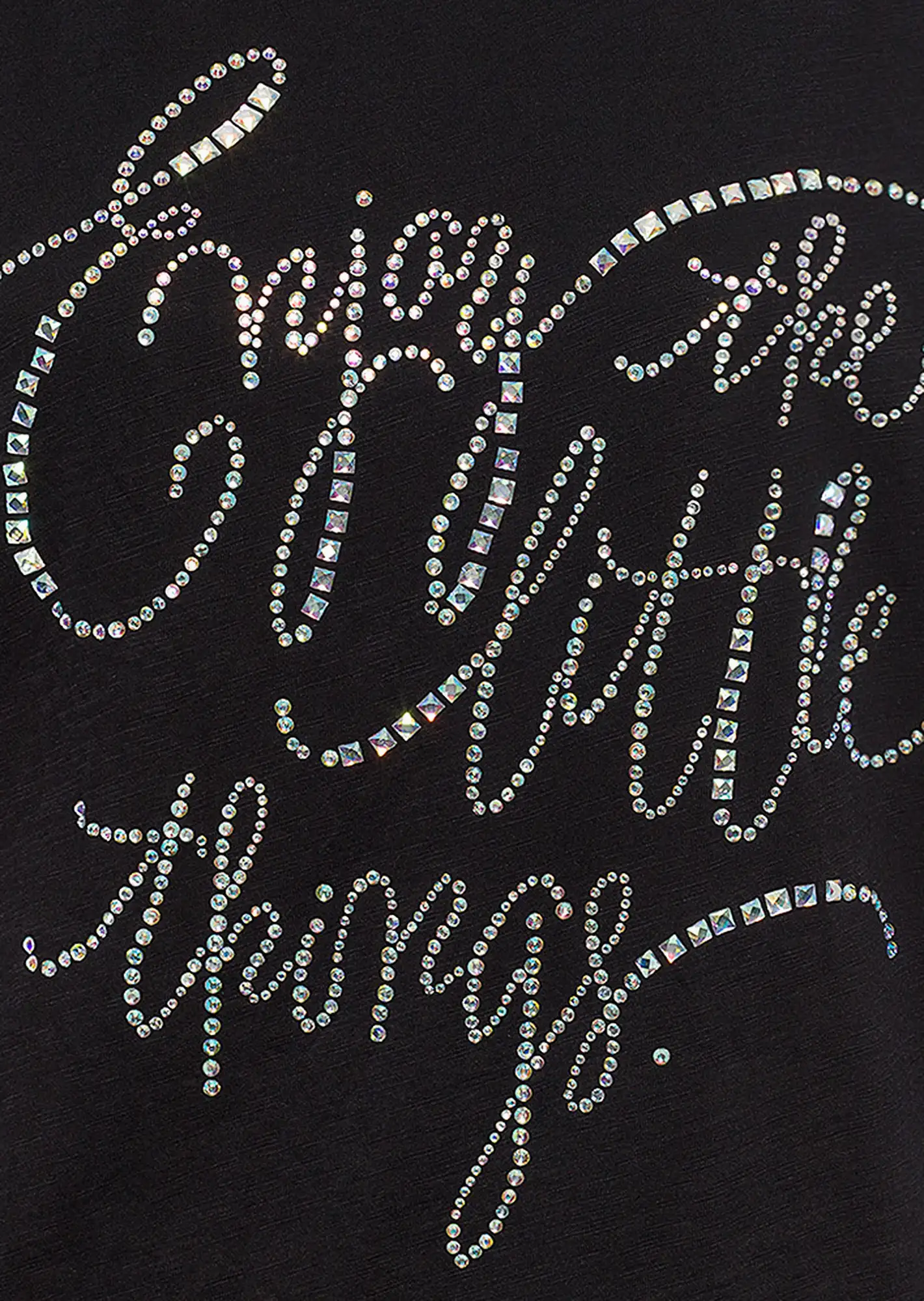Shirt mit Lettering, schwarz