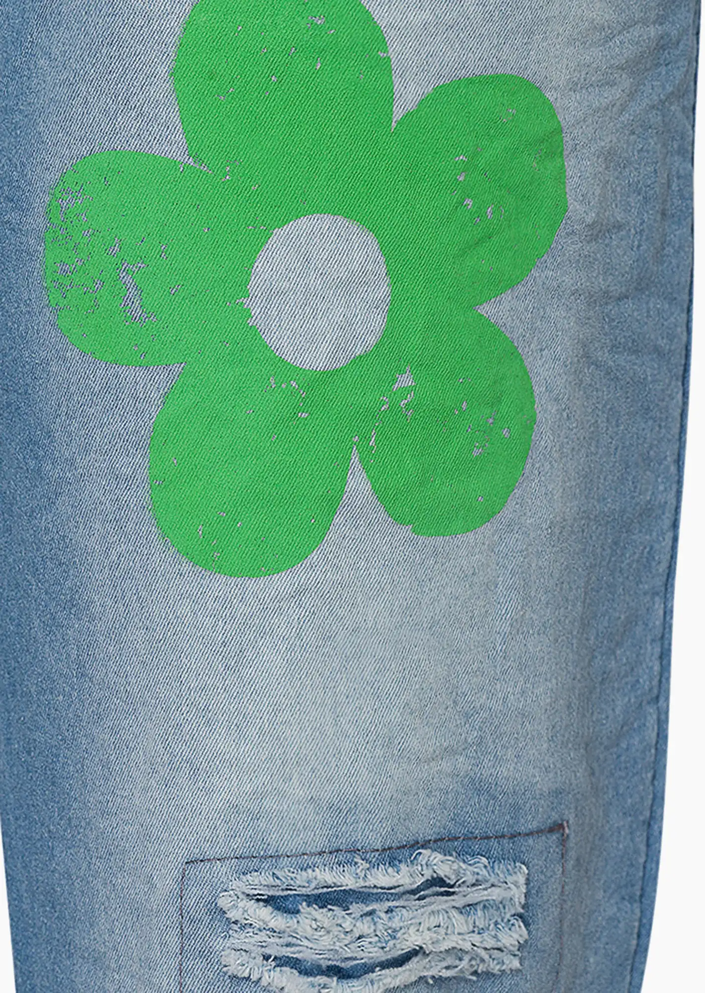 Jeans, bleached denim