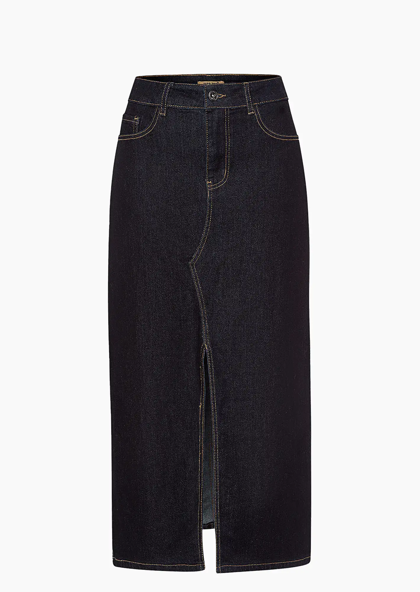 langer Jeansrock, rinsewash