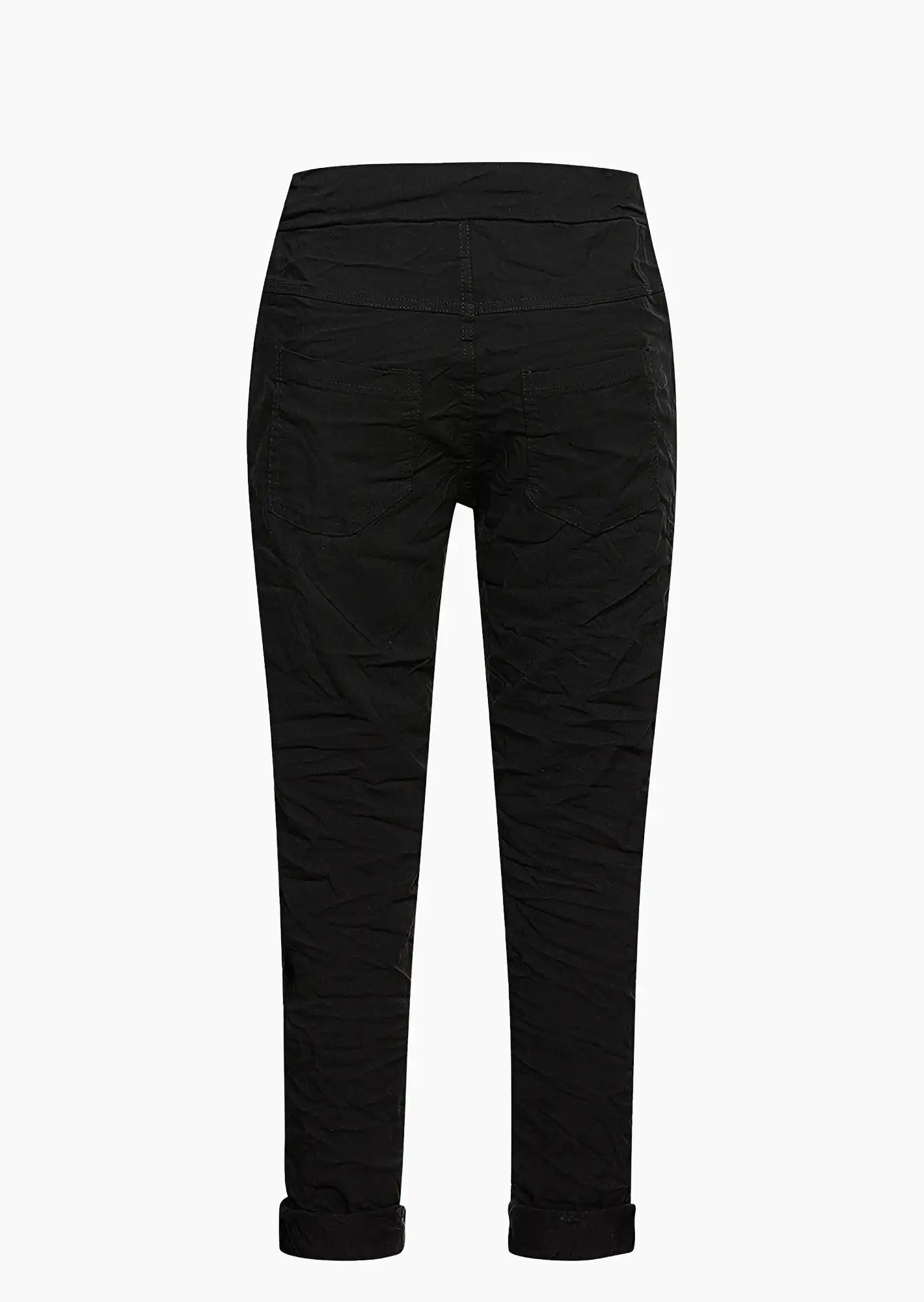 Joggpants mit Häkelpatches, schwarz