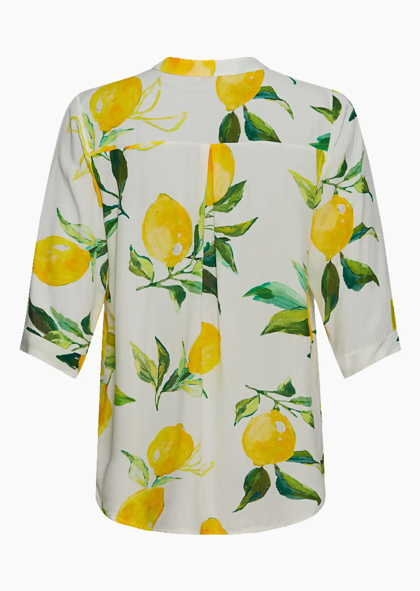 Bluse mit Zitronen, weiß