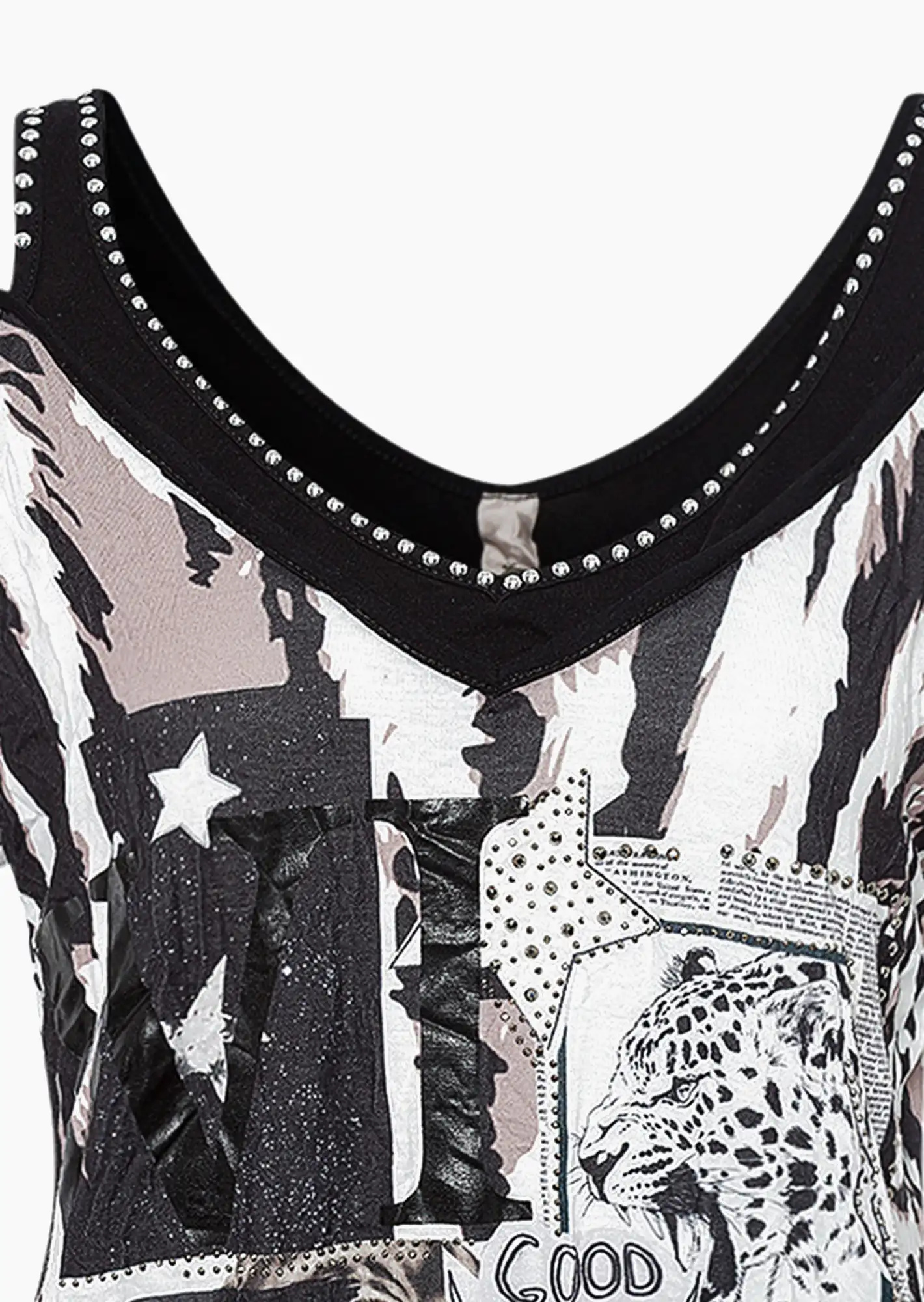 Kleid, schwarz-weiß