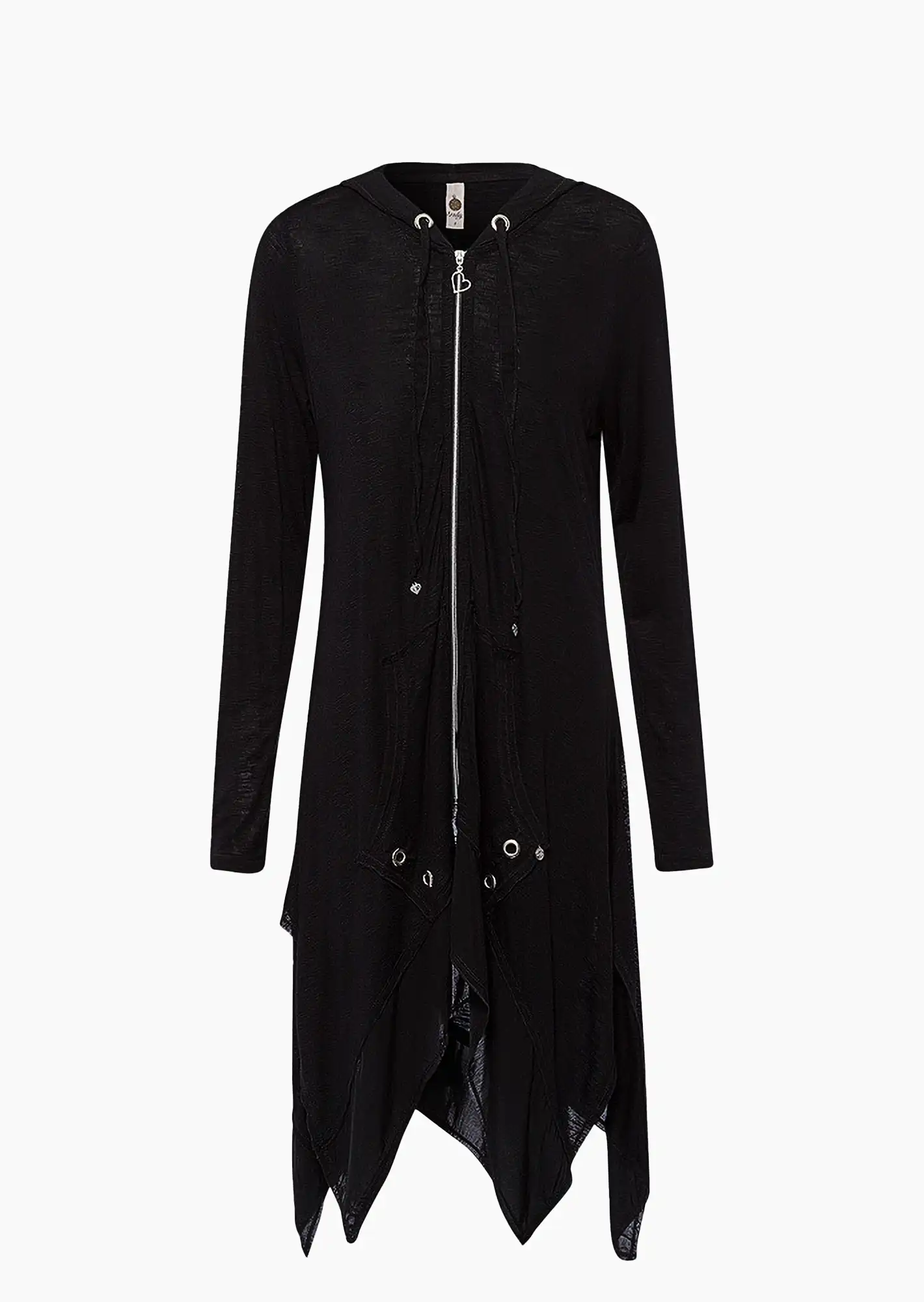 Shirtjacke 'Heart', schwarz