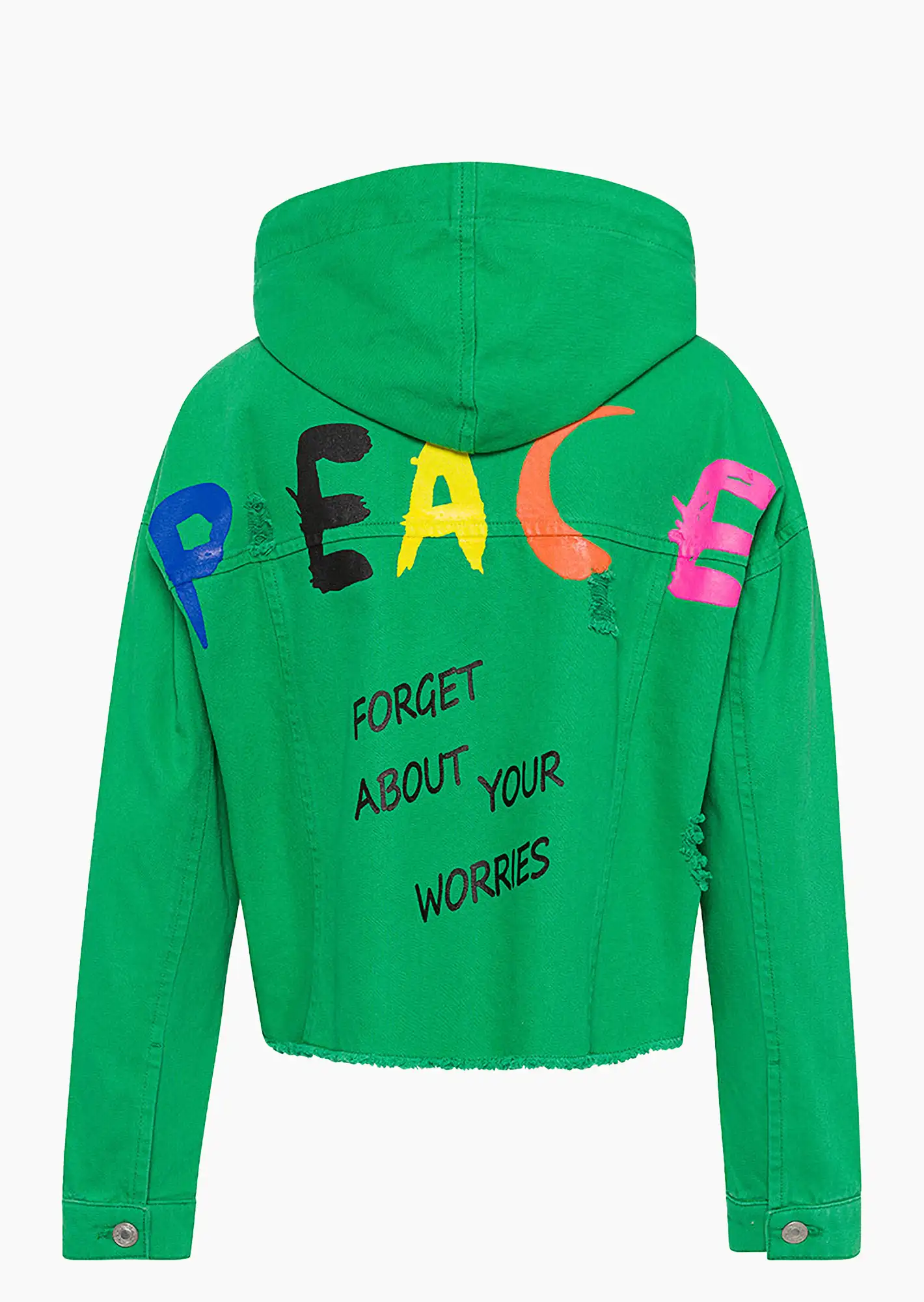 Jeansjacke 'PEACE', minze