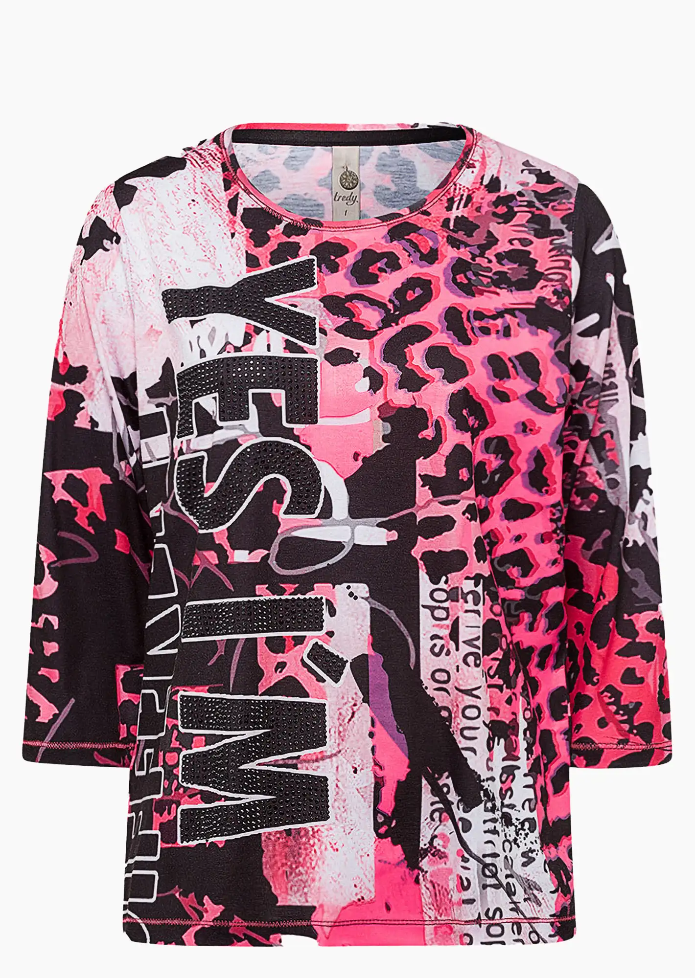 Langarmshirt 'Different', neon lobster