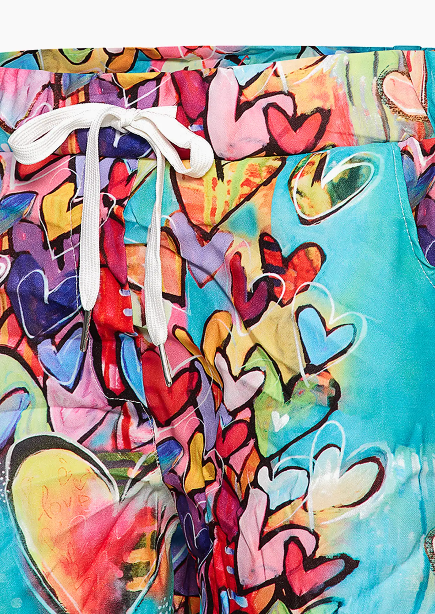 Joggpants mit Print, türkis