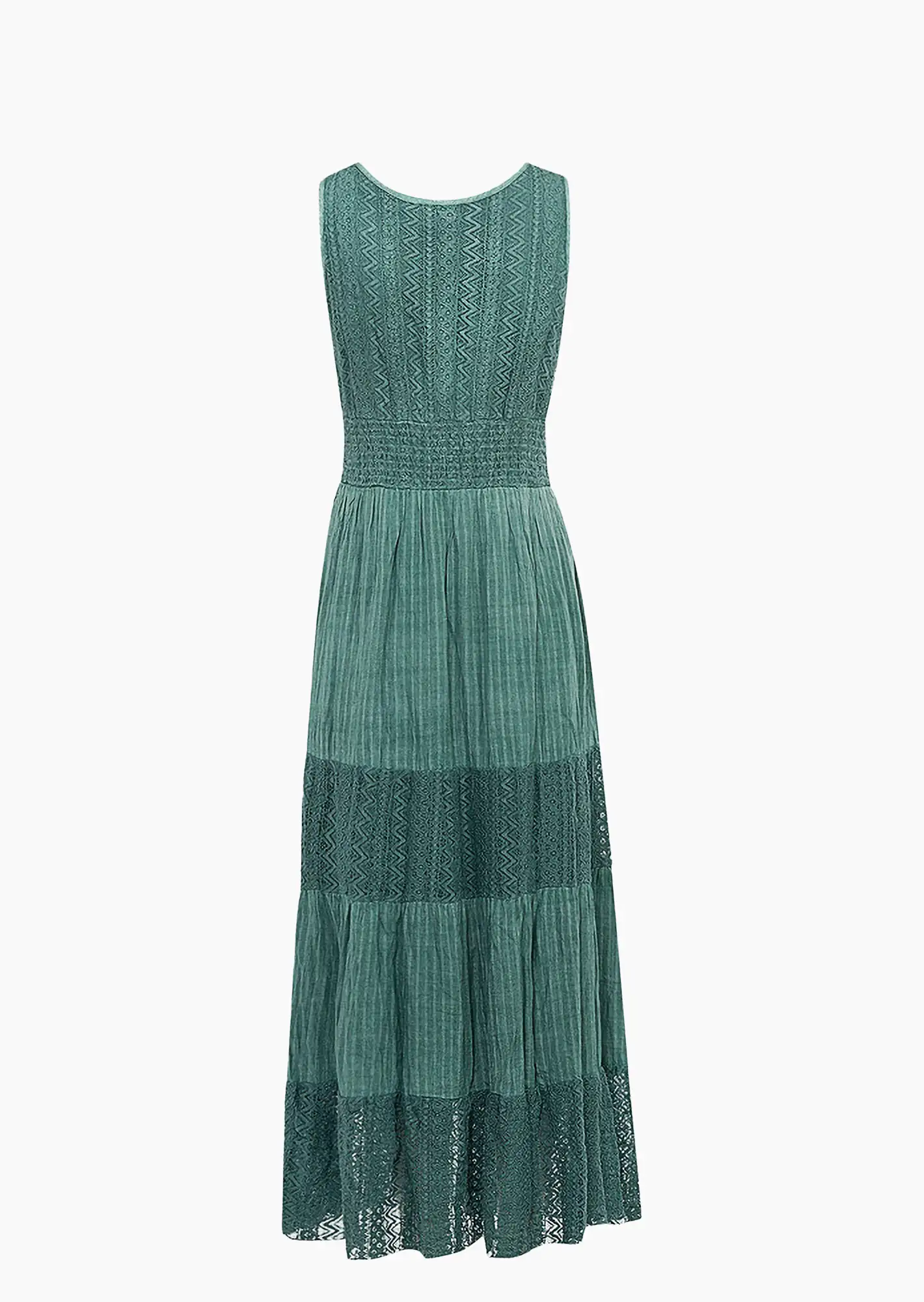 Kleid mit Spitze, deep lake
