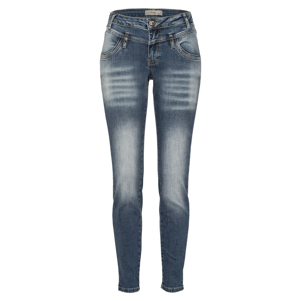 Jeans in verwaschener Optik, blue denim