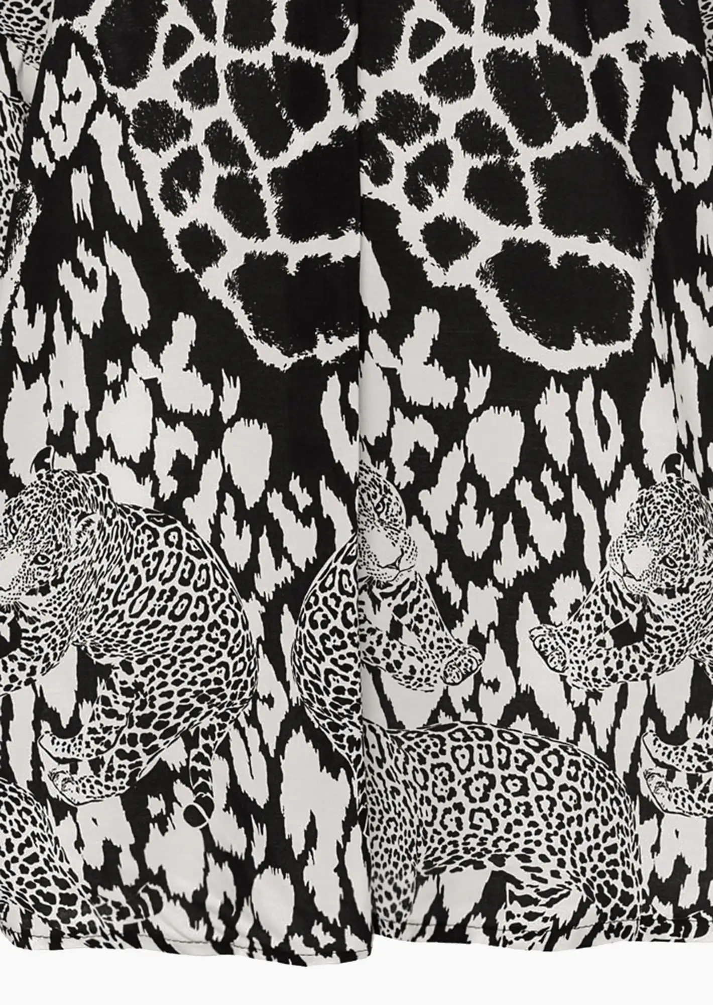 Tunika 'Leopard', schwarz-beige