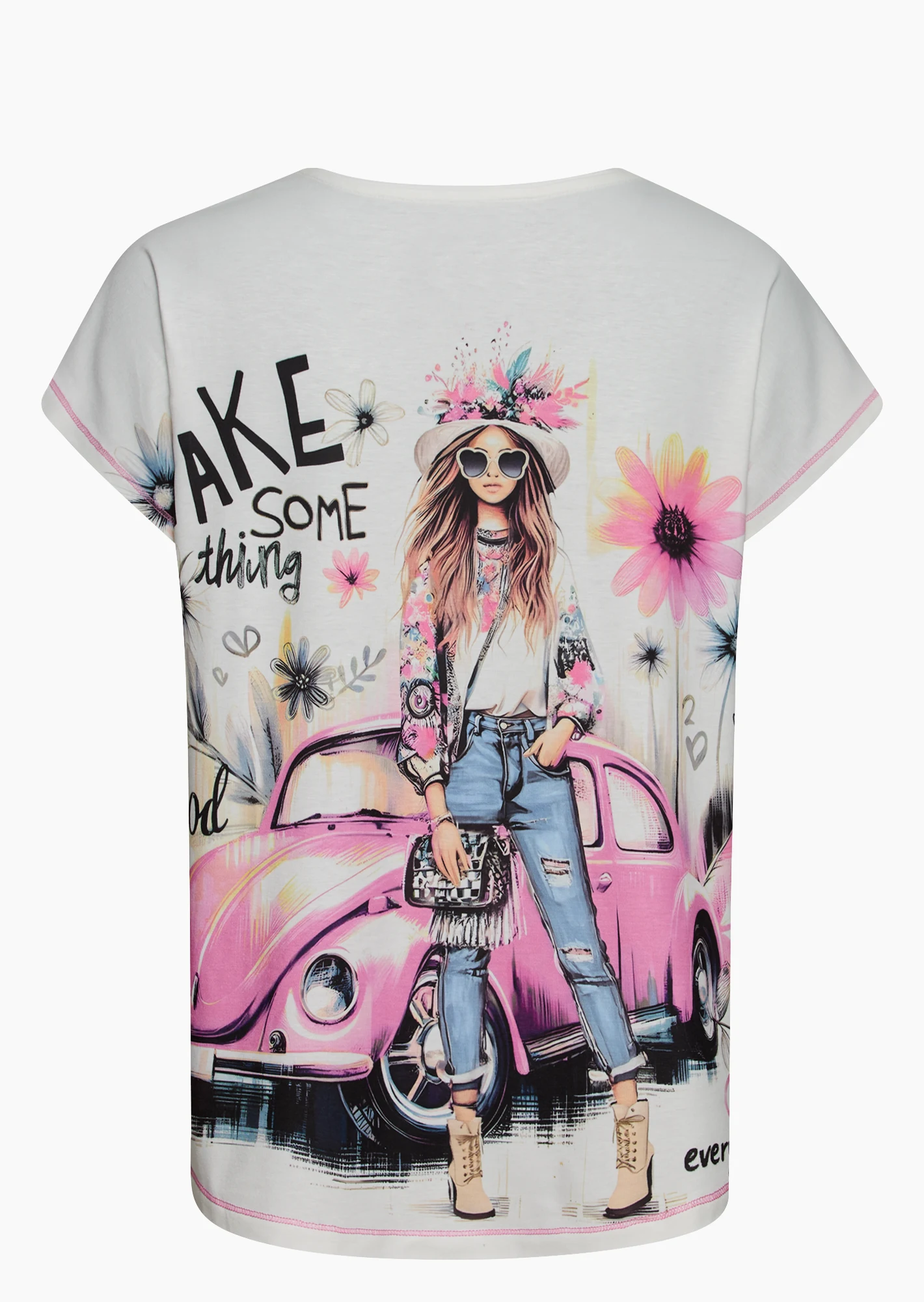 Shirt 'Make something', offwhite