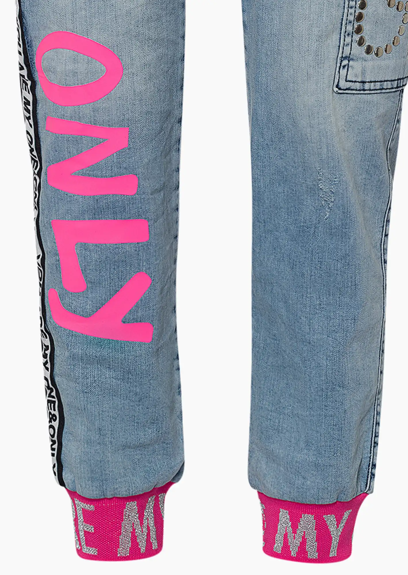 Jeans, bleached denim