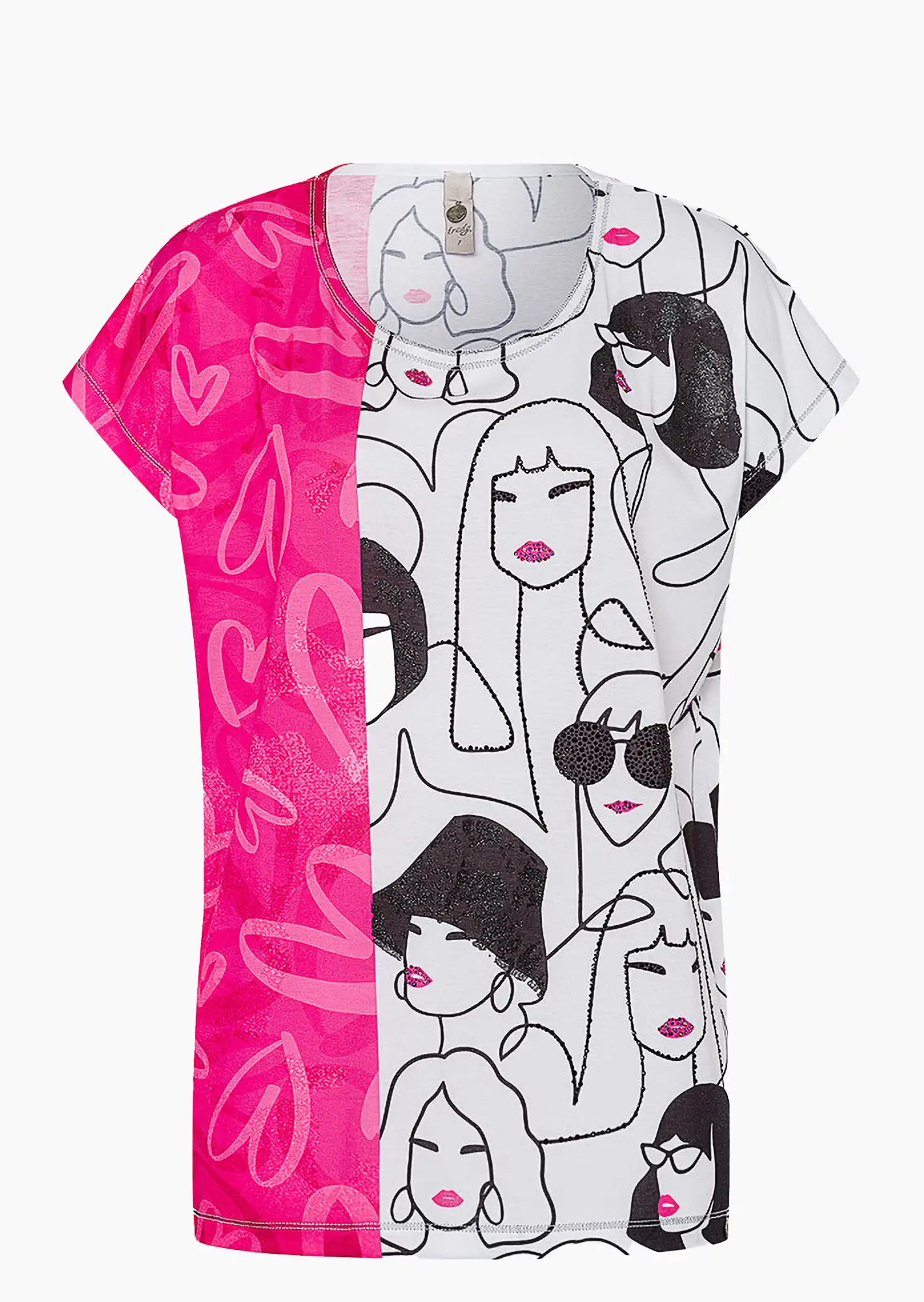 Shirt 'Faces', very berry
