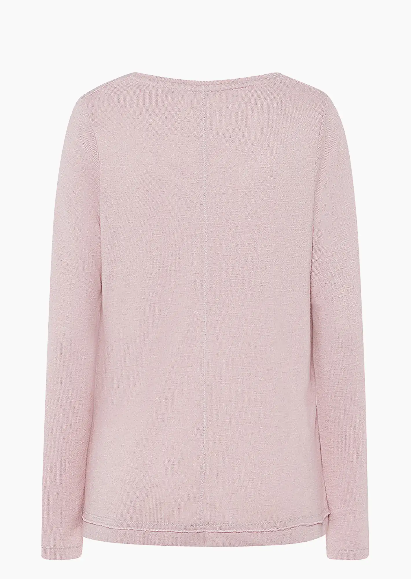 Langarmshirt 'Stern' in Strickoptik, rosenholz