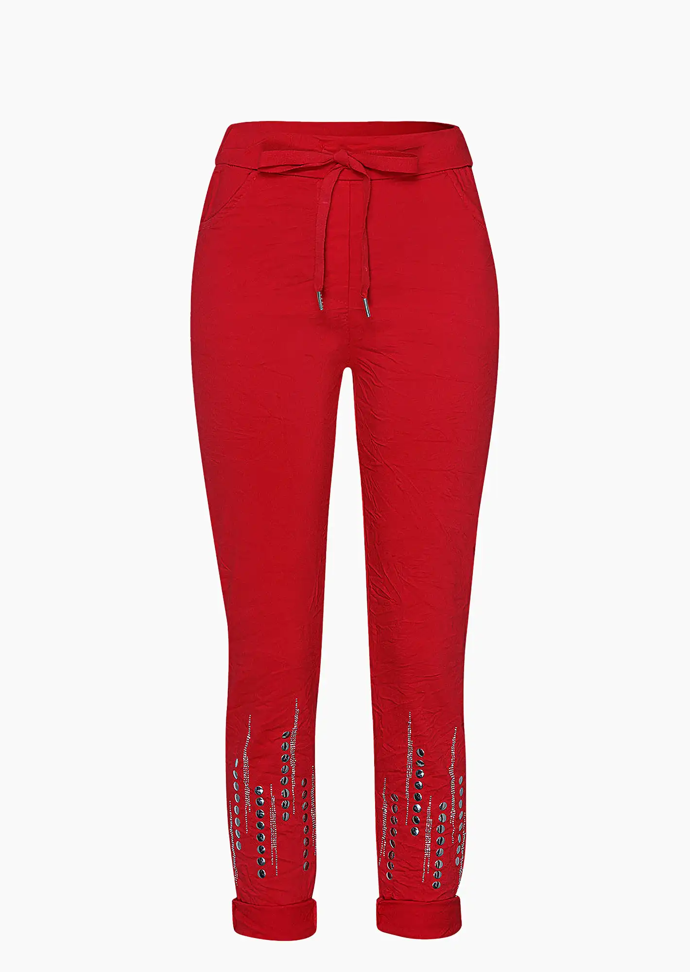 Joggpants mit Ziersteinen, tredyrot