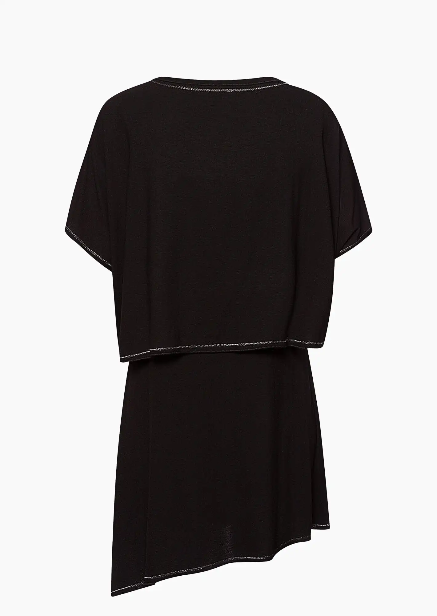 2 in 1 Shirt im Layering-Look, schwarz