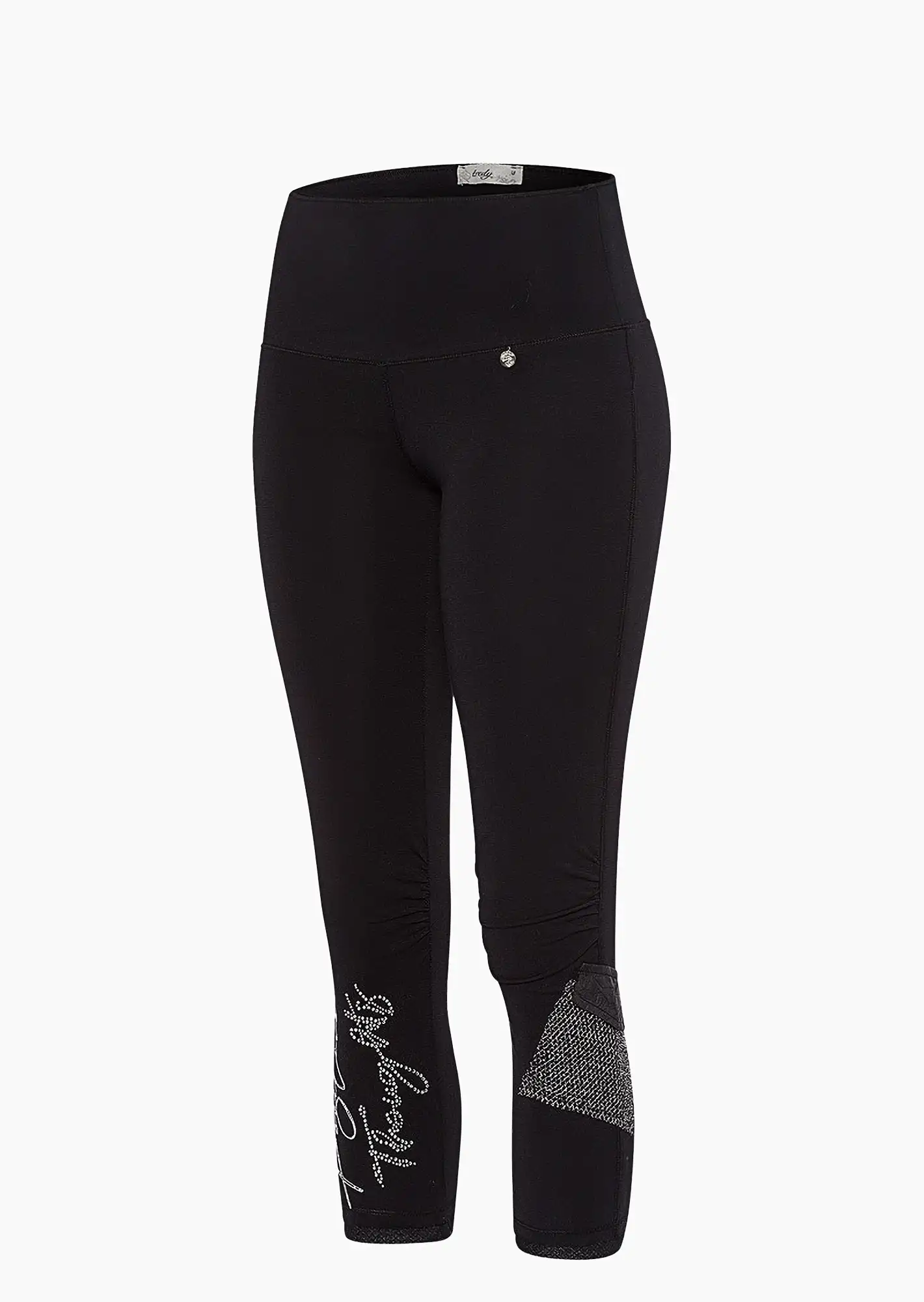 Leggings mit Galonstreifen, schwarz