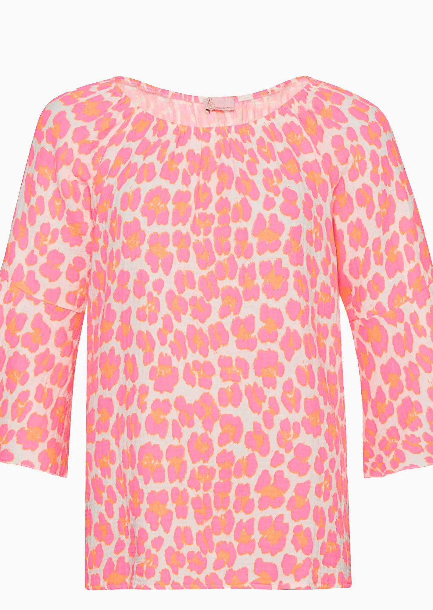 Musselin-Bluse, neonpink