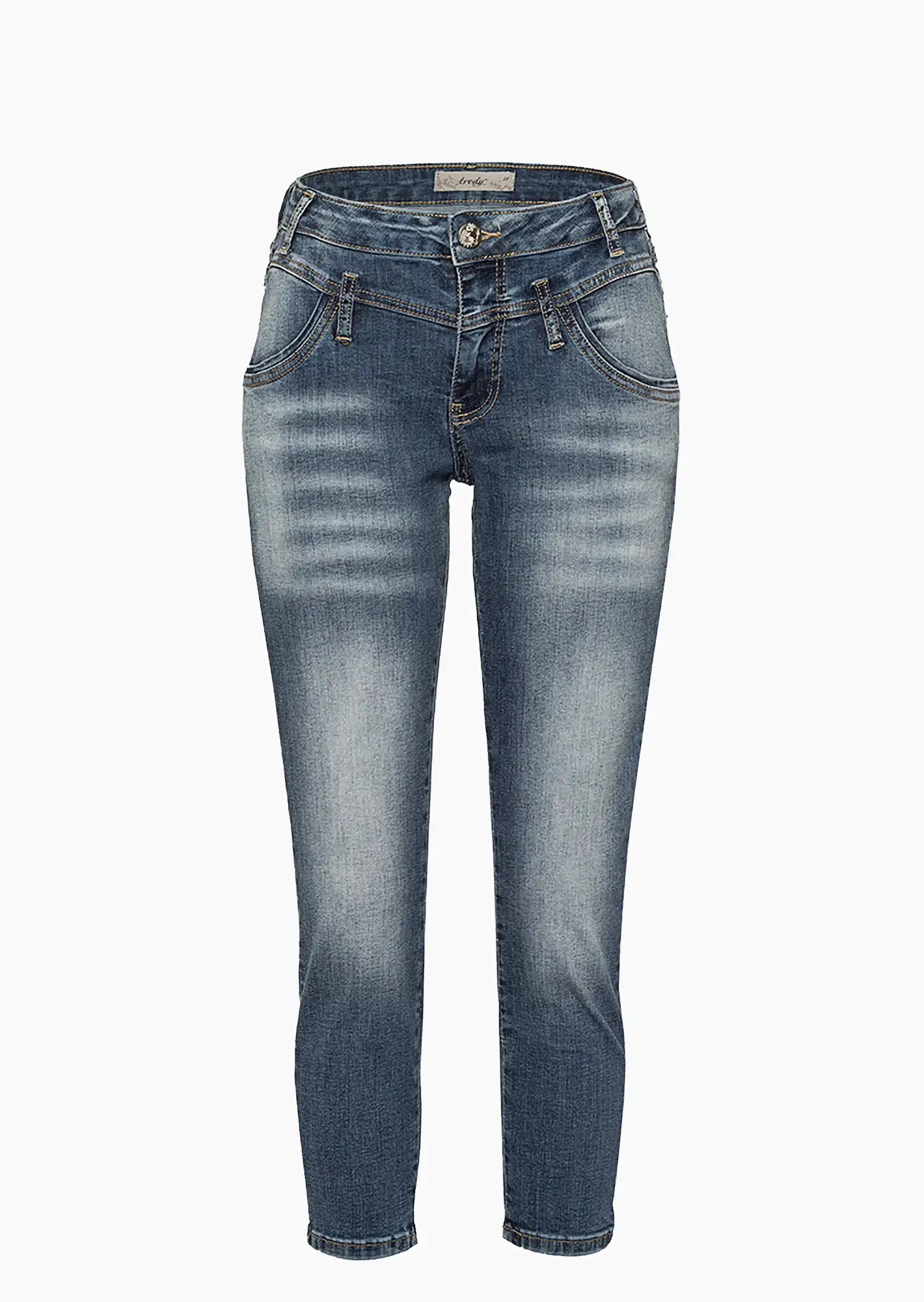Jeans in verwaschener Optik, blue denim