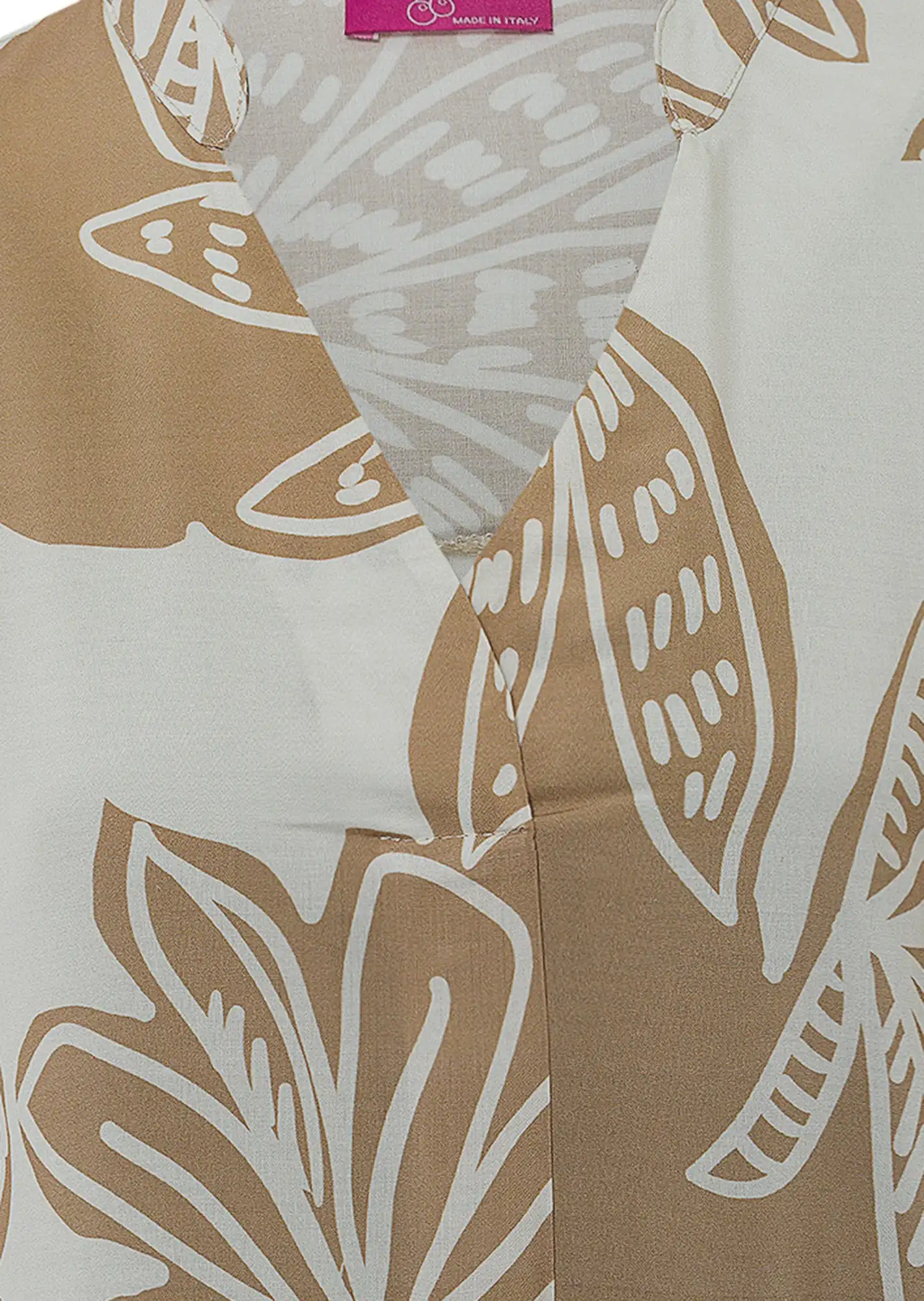 Kleid im Alloverprint, beige