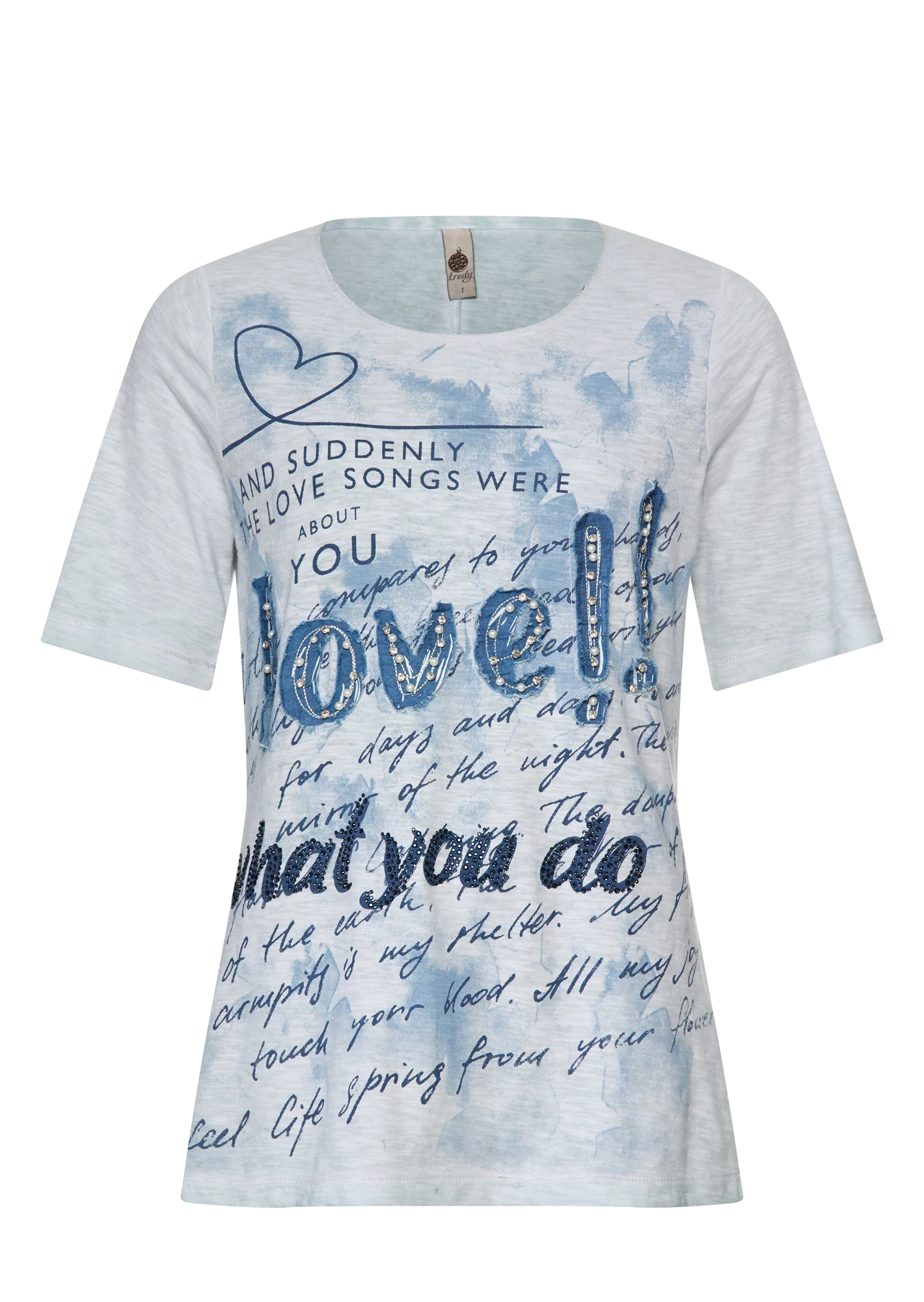 Shirt 'Love', eiskristall