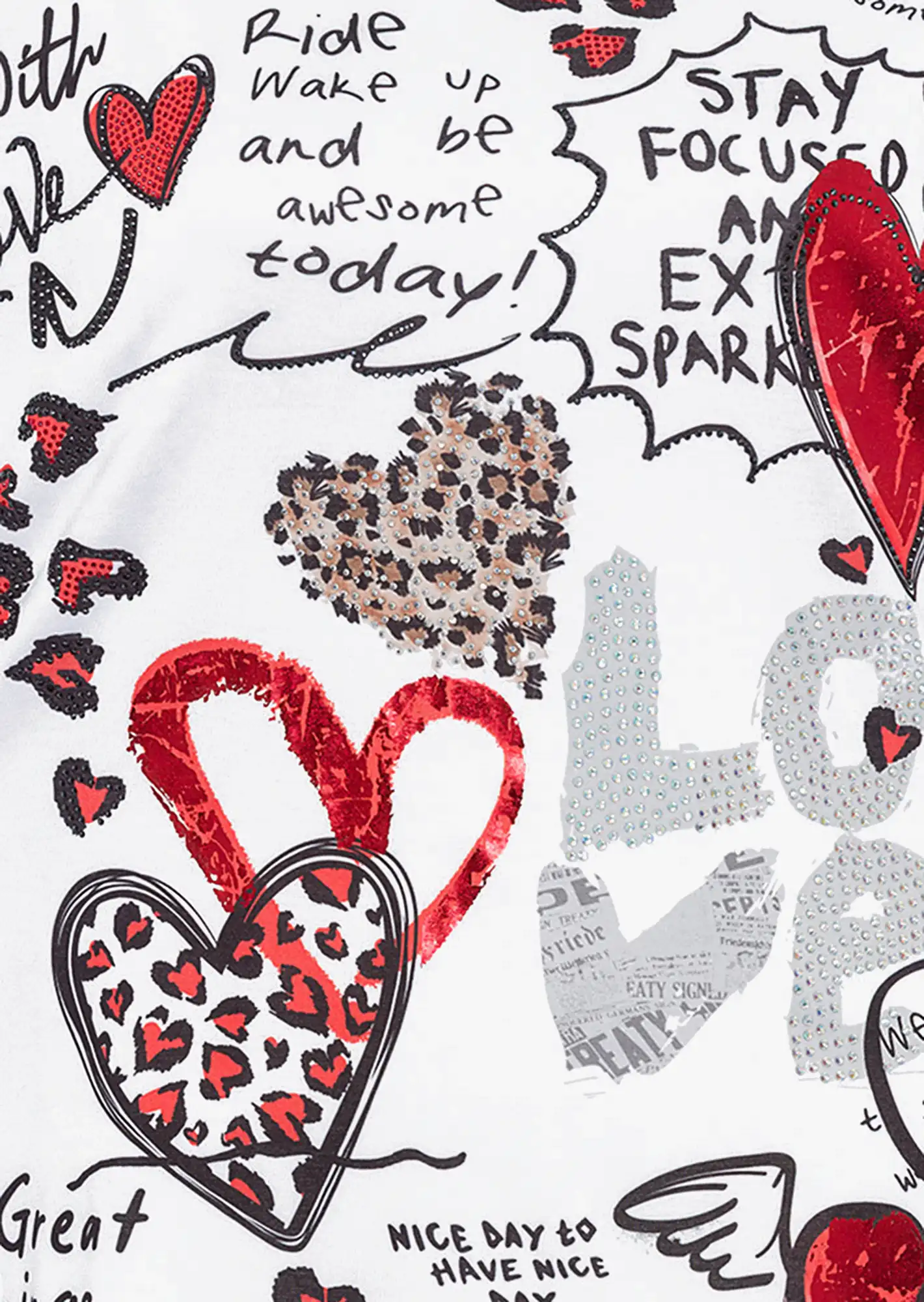 Shirt 'Love', weiß