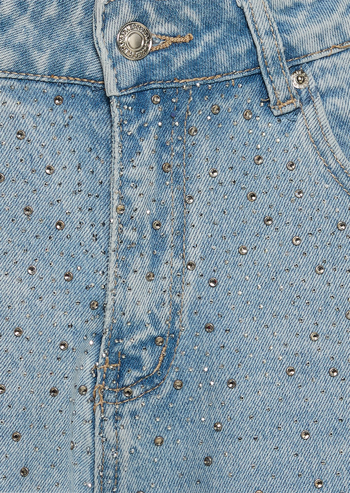 Wide Leg Jeans, bleached denim
